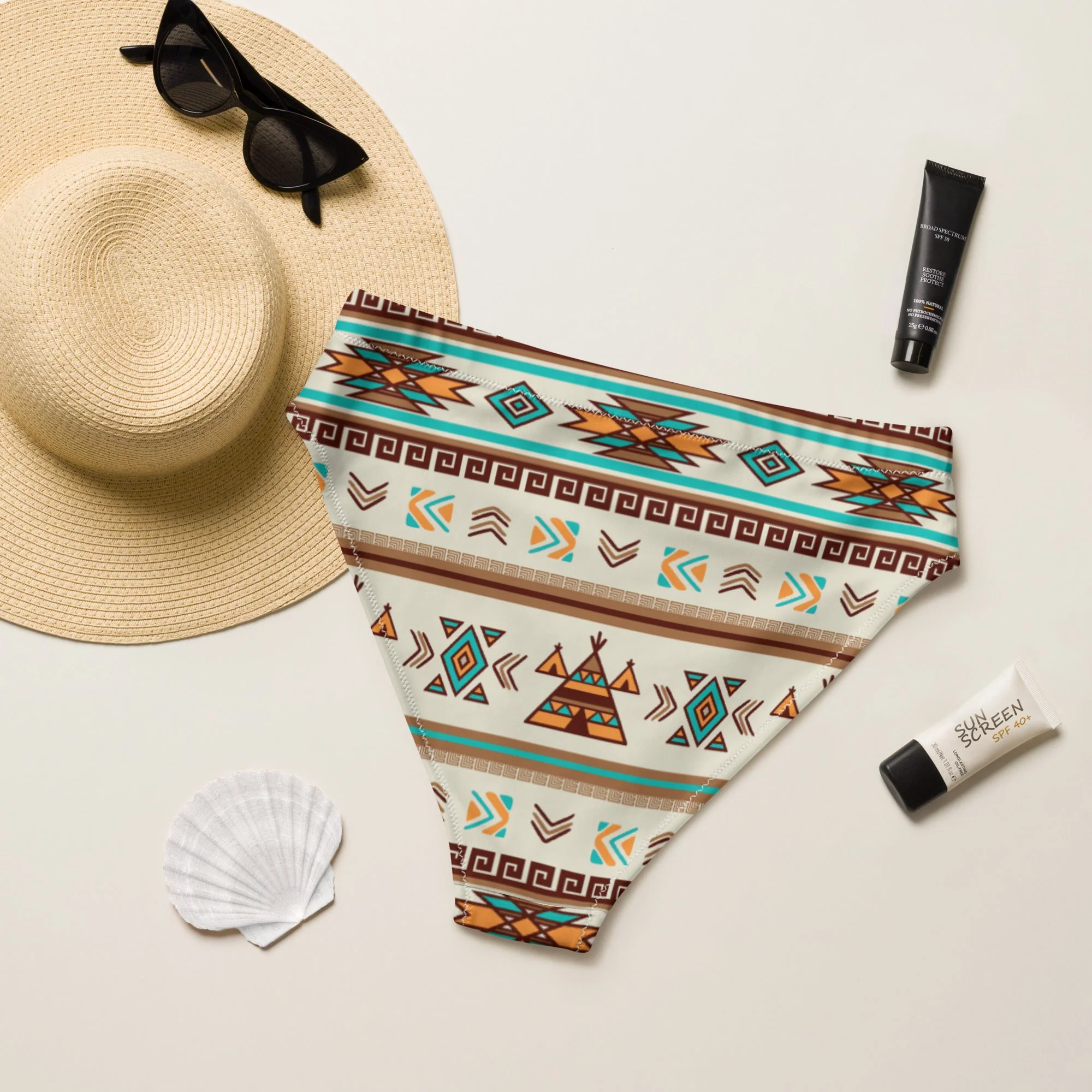Baha Ranch Yeehaw Turquoise Teepee Bikini Bottom - Image 2