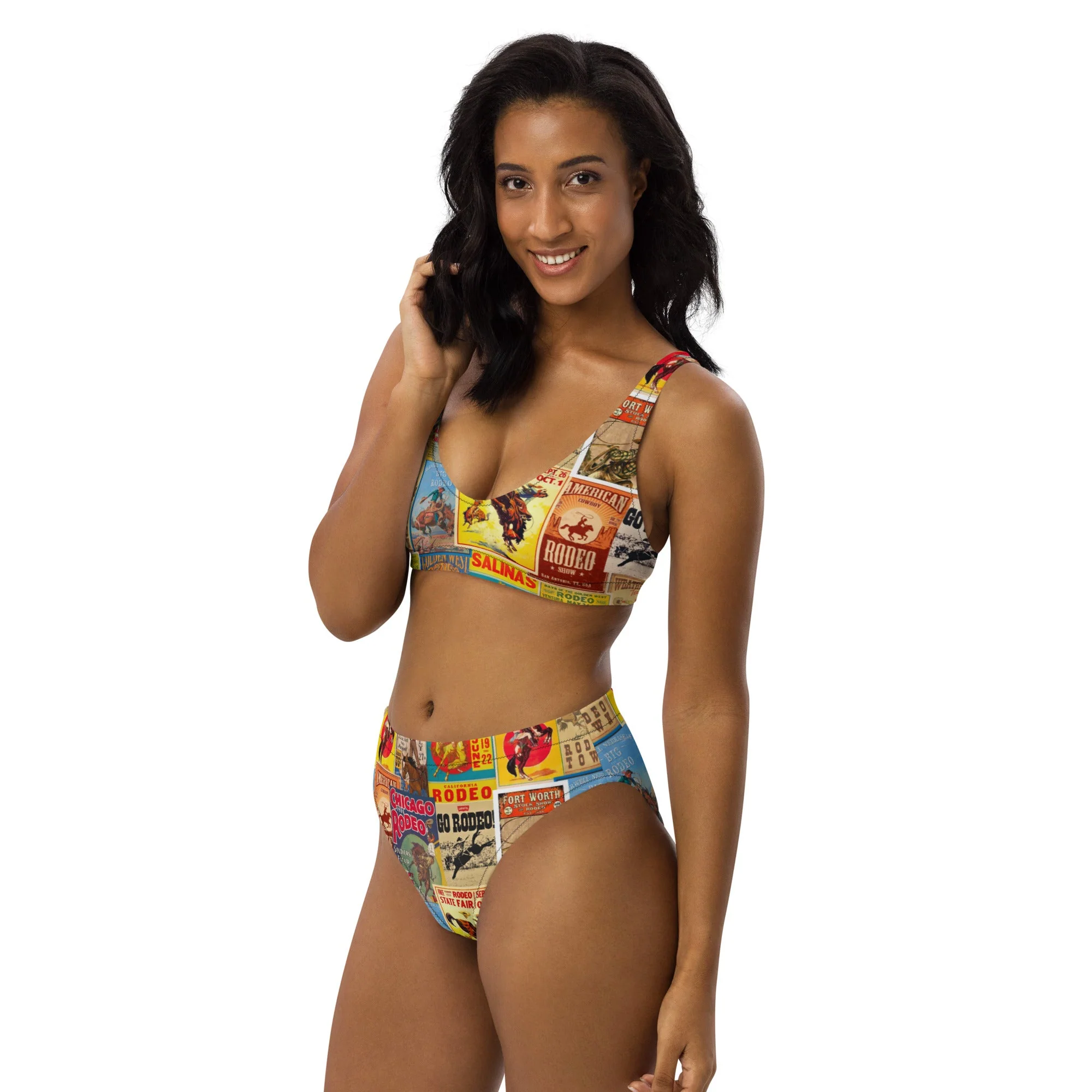 Baha Ranch Yeehaw Vintage Rodeo Poster Bikini - Image 5