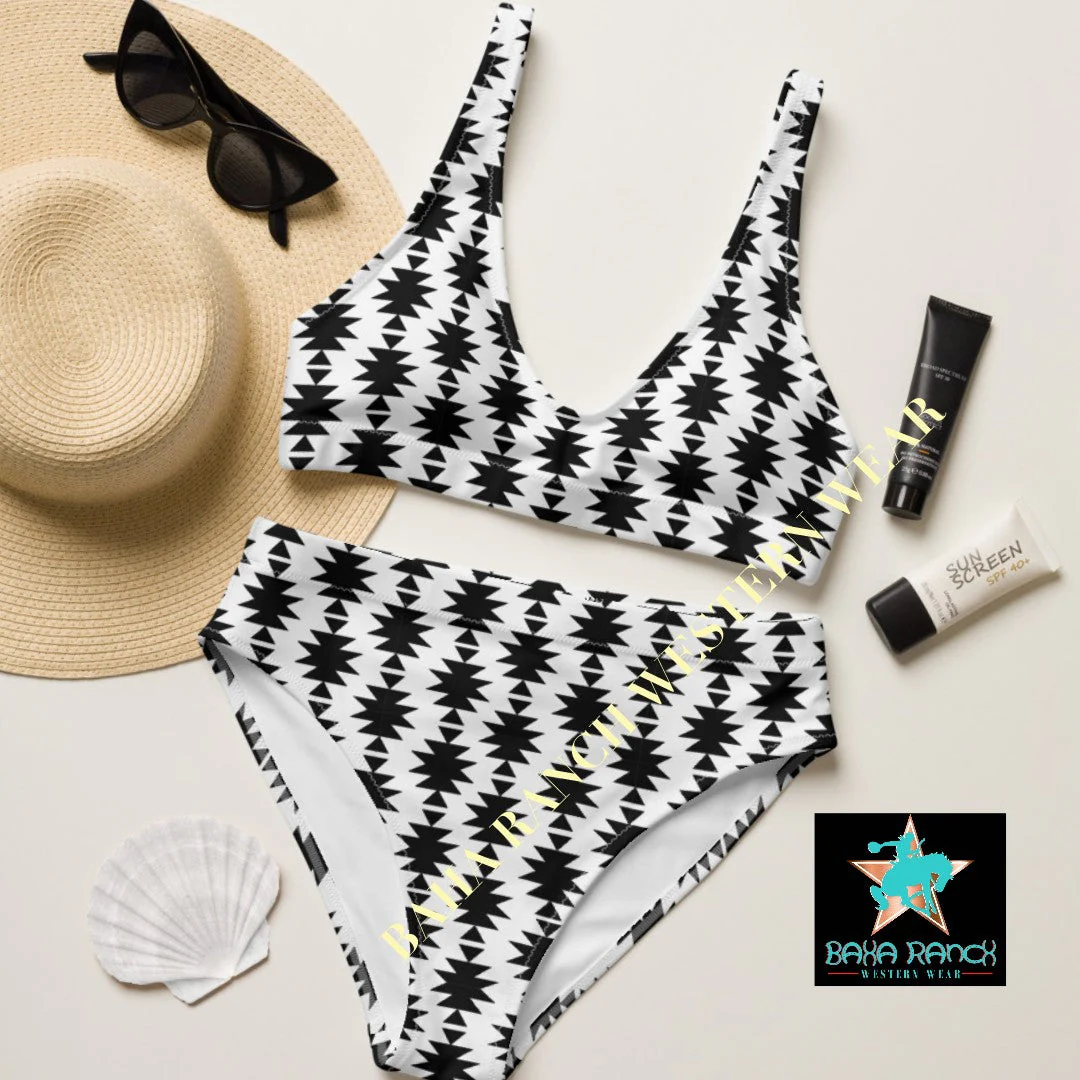 Baha Ranch Yeehaw White Aztec Bikini - Image 2