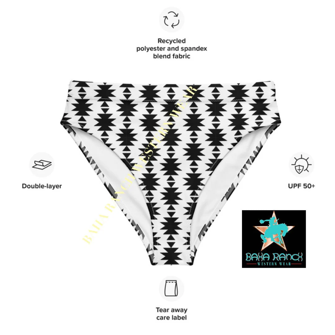 Baha Ranch Yeehaw White Aztec Bikini Bottom - Image 3