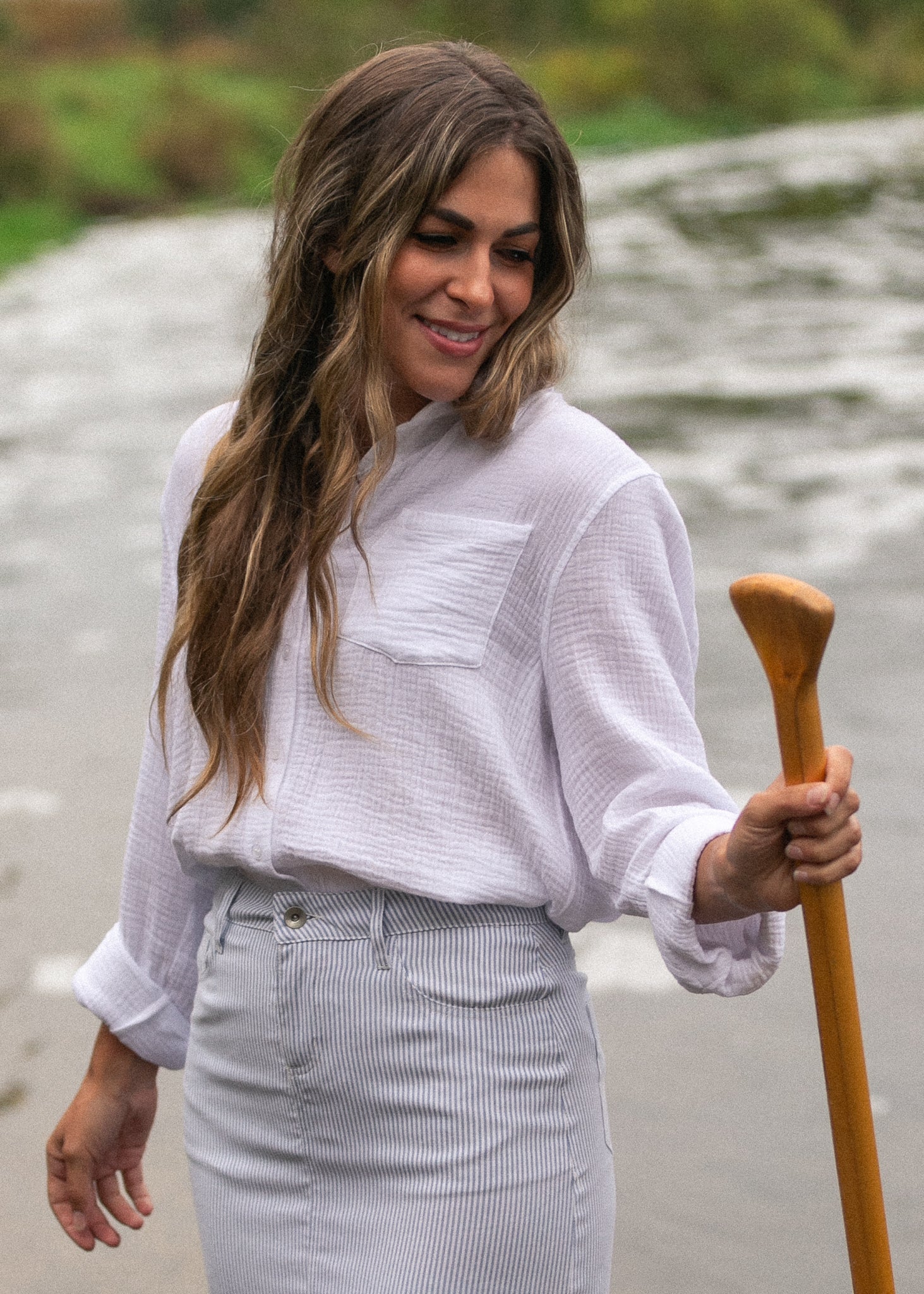 Bailey Cotton Gauze Button Down Top - Image 13