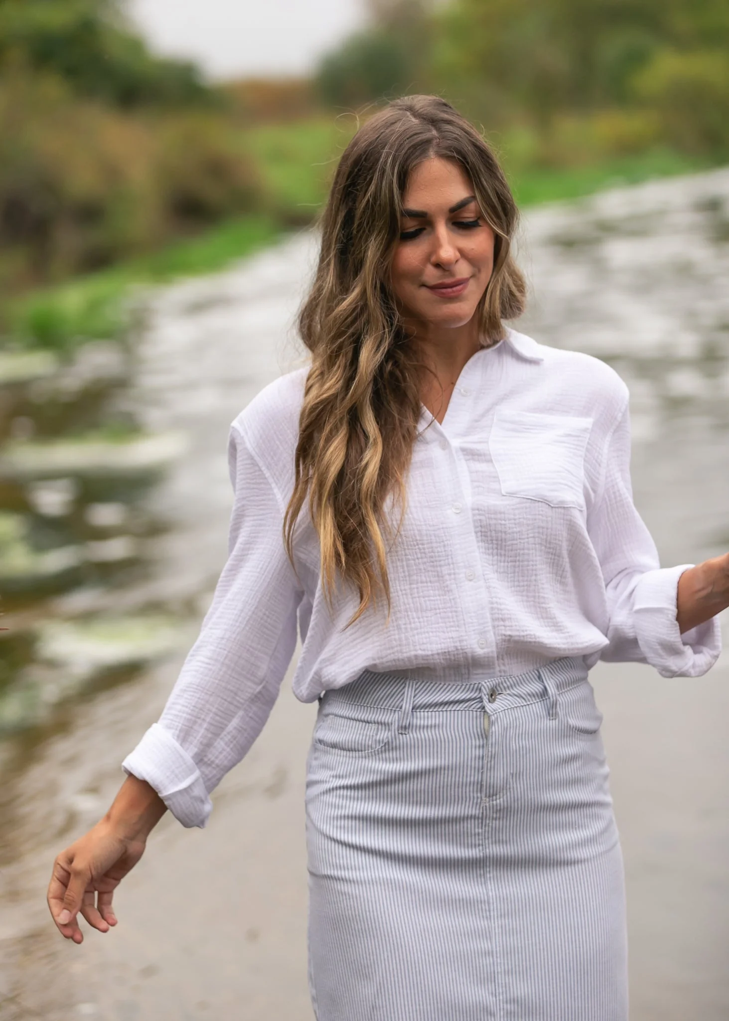 Bailey Cotton Gauze Button Down Top - Image 16