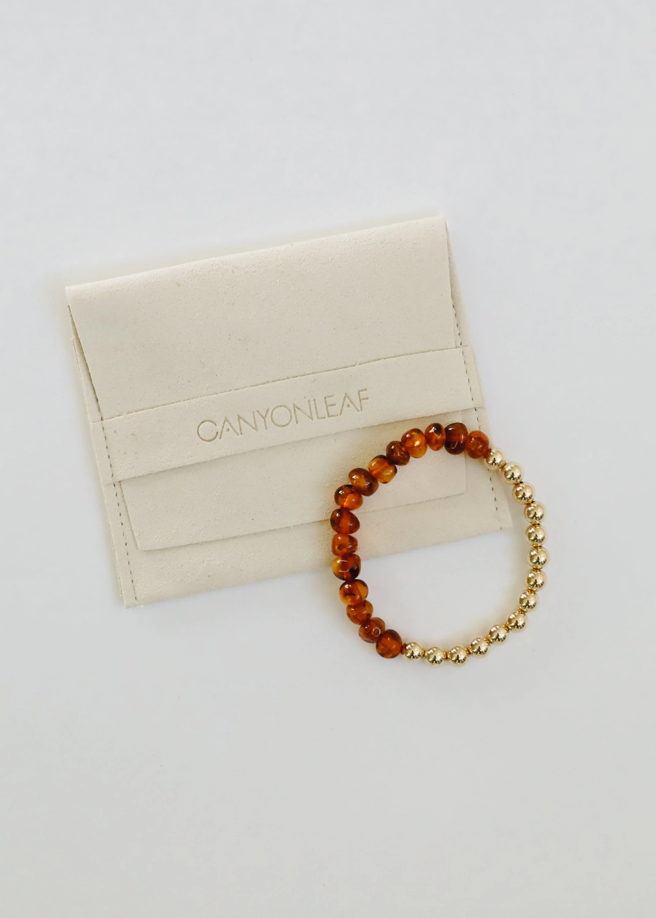 Baltic Sea Amber : 14k Gold Filled Beaded Sun + Moon || Adult Bracelets - Image 6