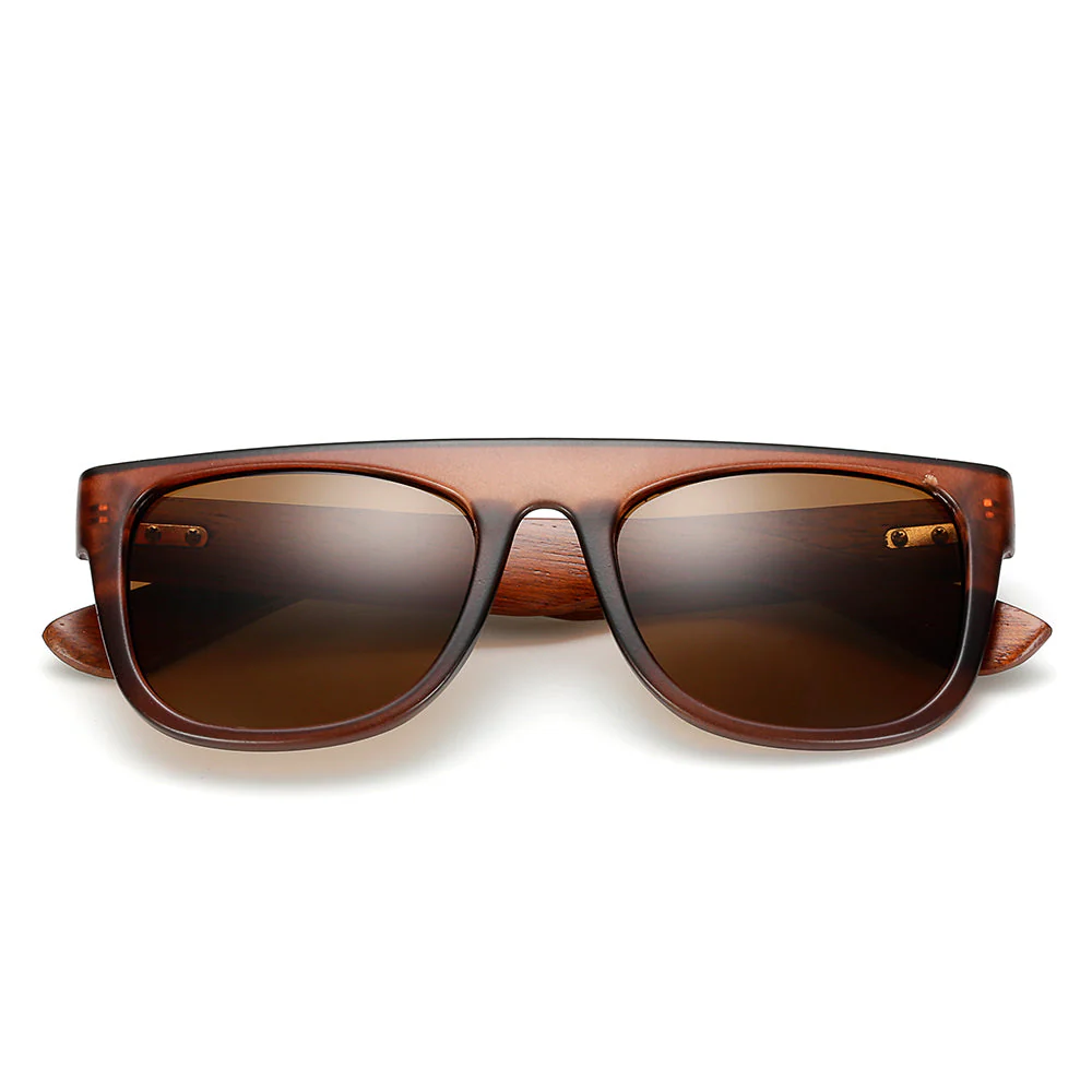 Bamboo Wooden Arms Sunglasses Men Women Black Sunglasses - Image 4
