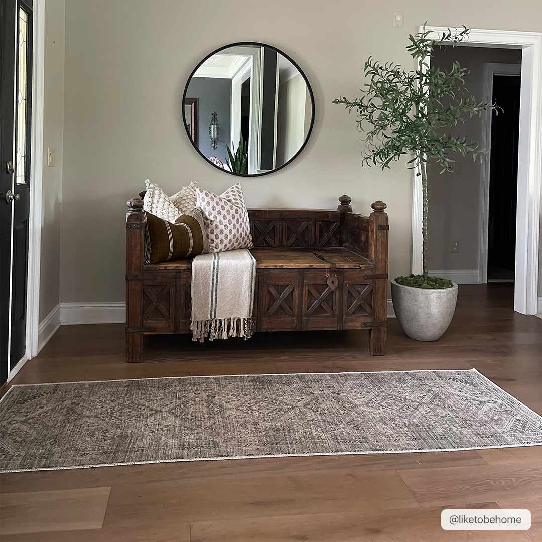 Barny Beige Flat Pile Washable Rug - Image 12