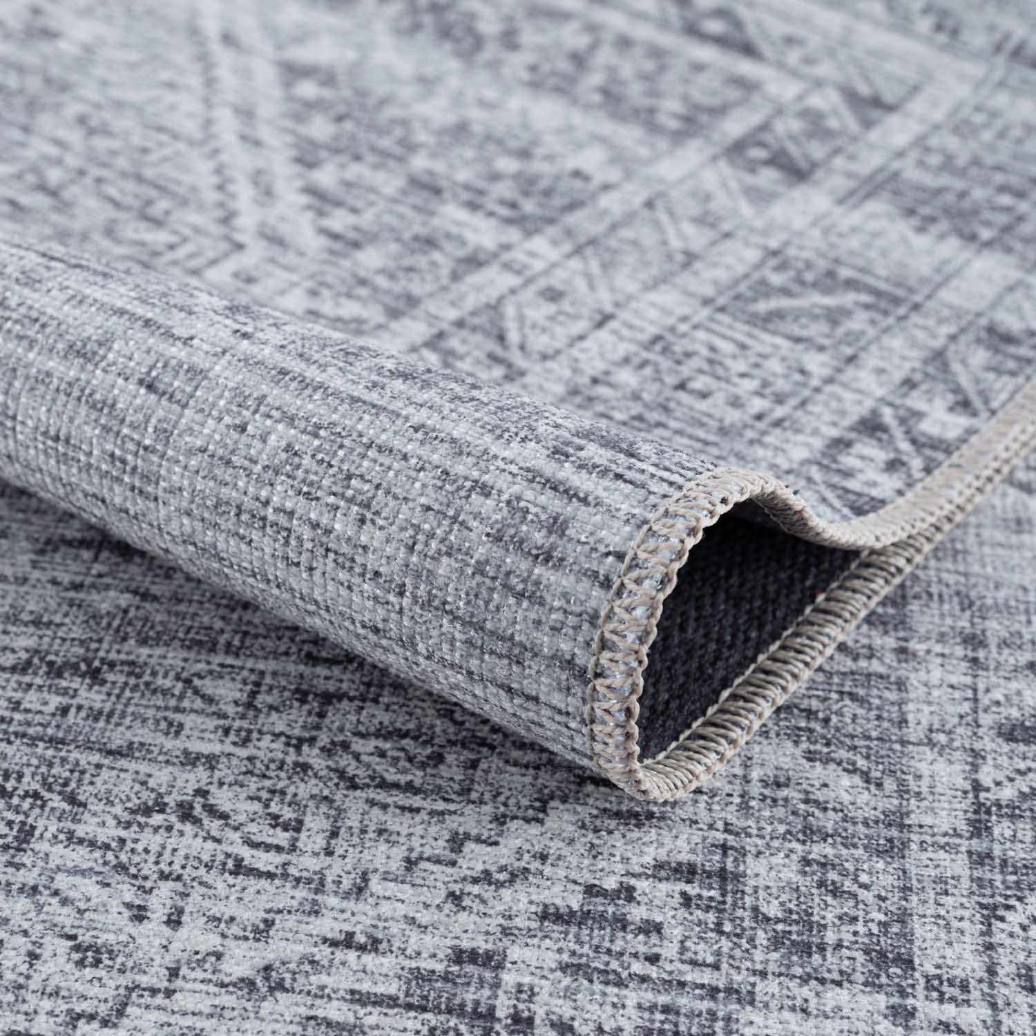Barny Gray Blue Washable Rug - Clearance - Image 7