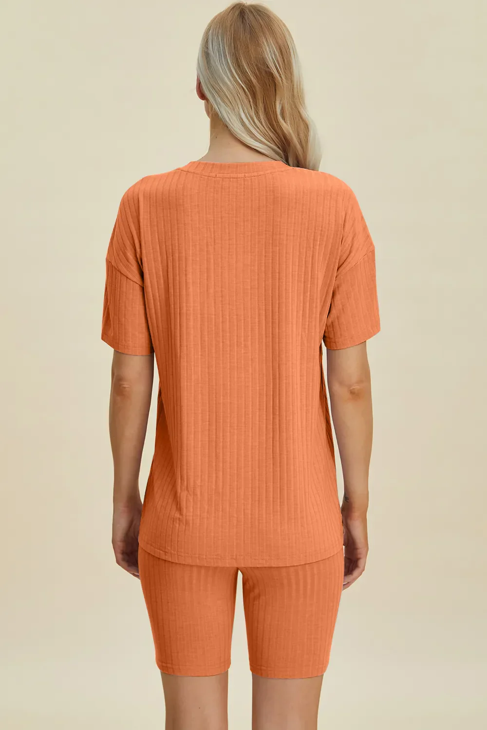 Basic Bae Full Size Ribbed V-Neck Short Sleeve Top and Shorts Set - Image 27
