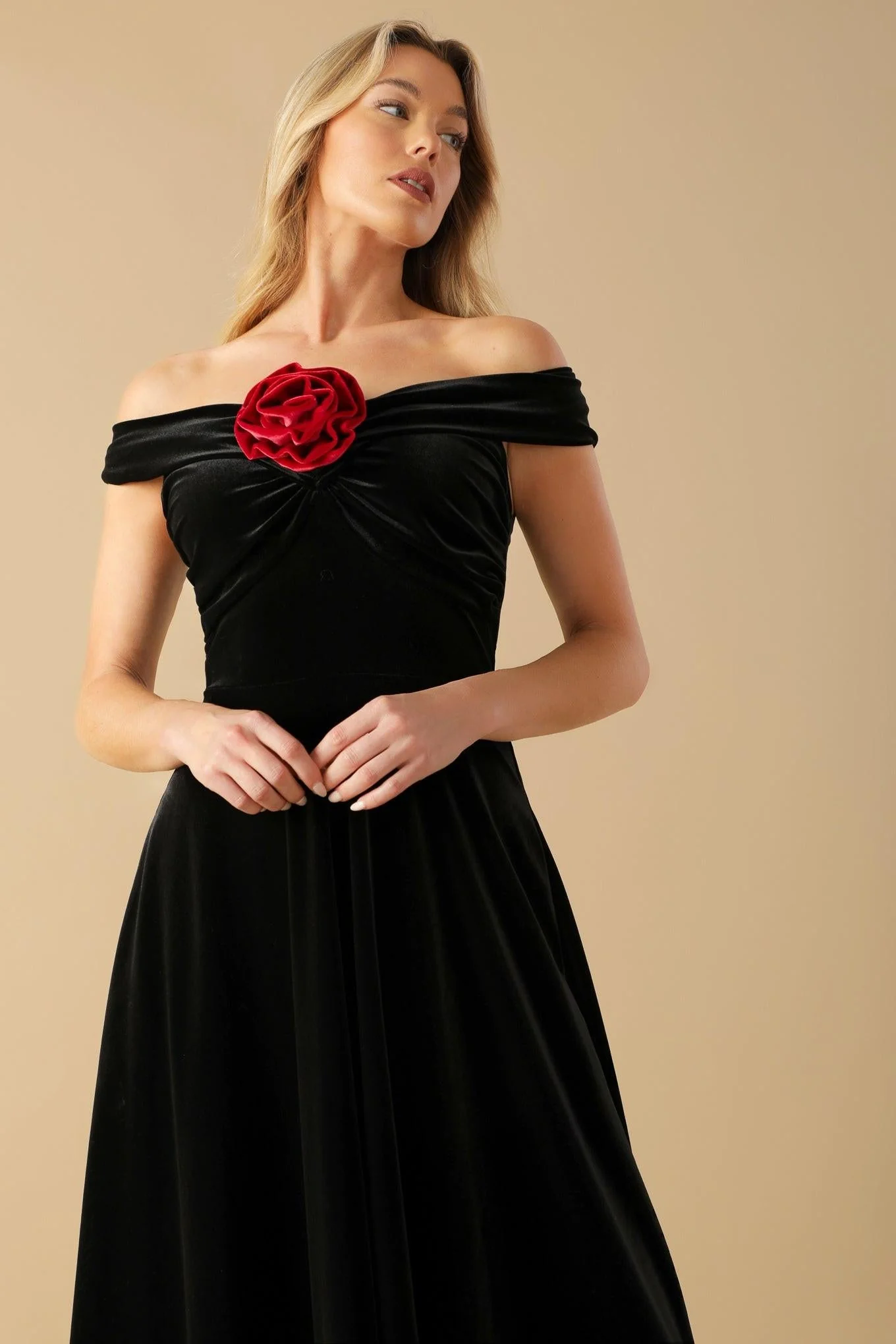 Be There for You Velvet Midi Dress - Image 4