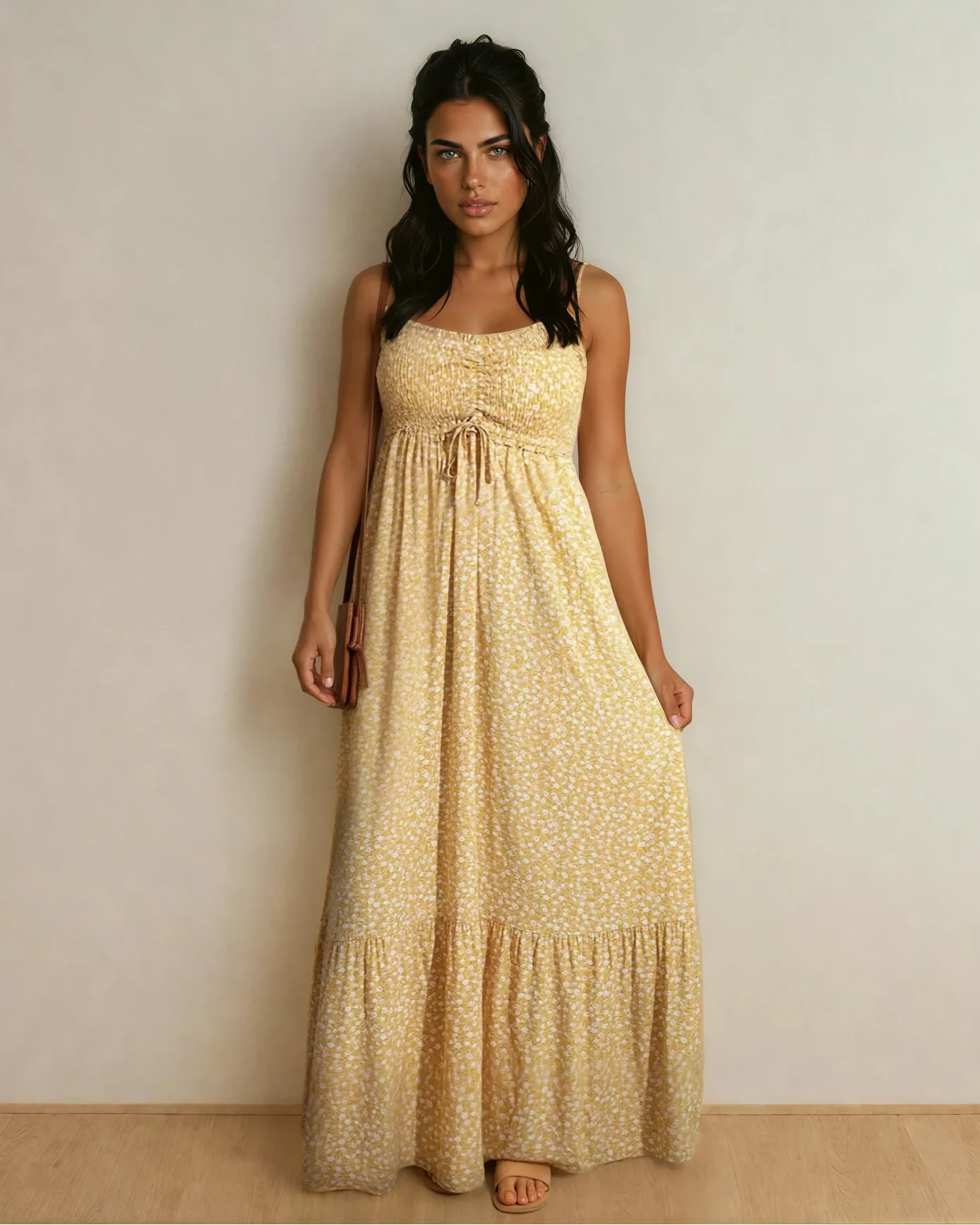 Bea Smocked High Waist Floral Maxi Dress - Image 2