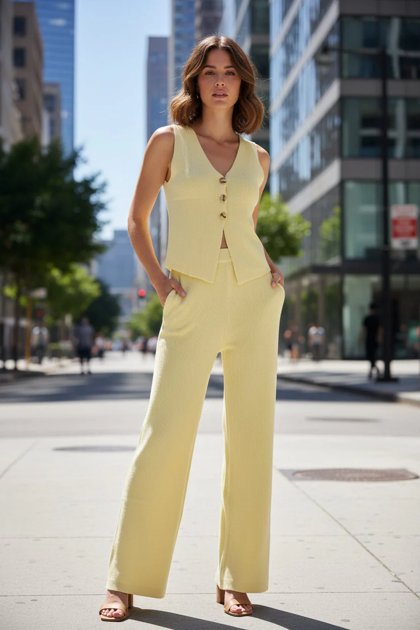 Beach Bohemian Wide-Leg Pants Set | Sleeveless Two-Piece - Image 10