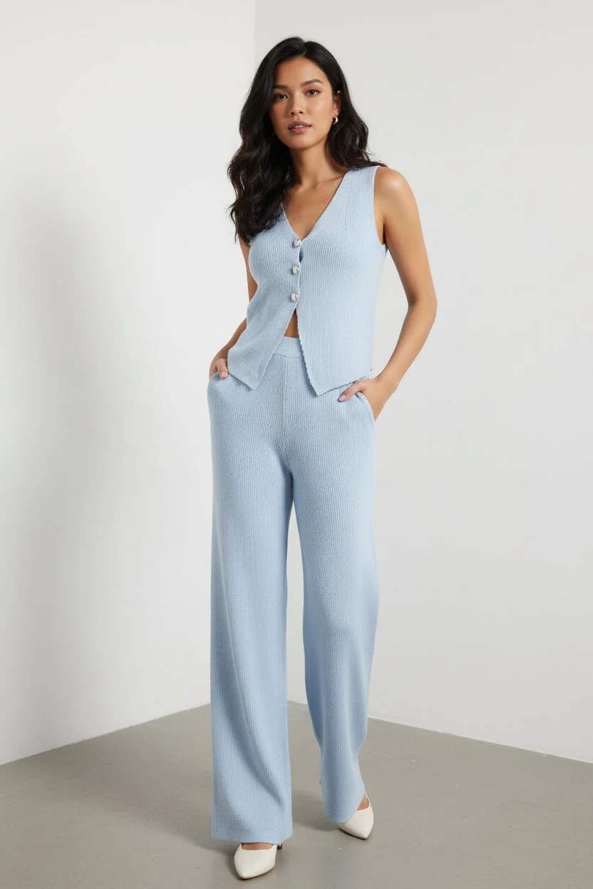 Beach Bohemian Wide-Leg Pants Set | Sleeveless Two-Piece - Image 6