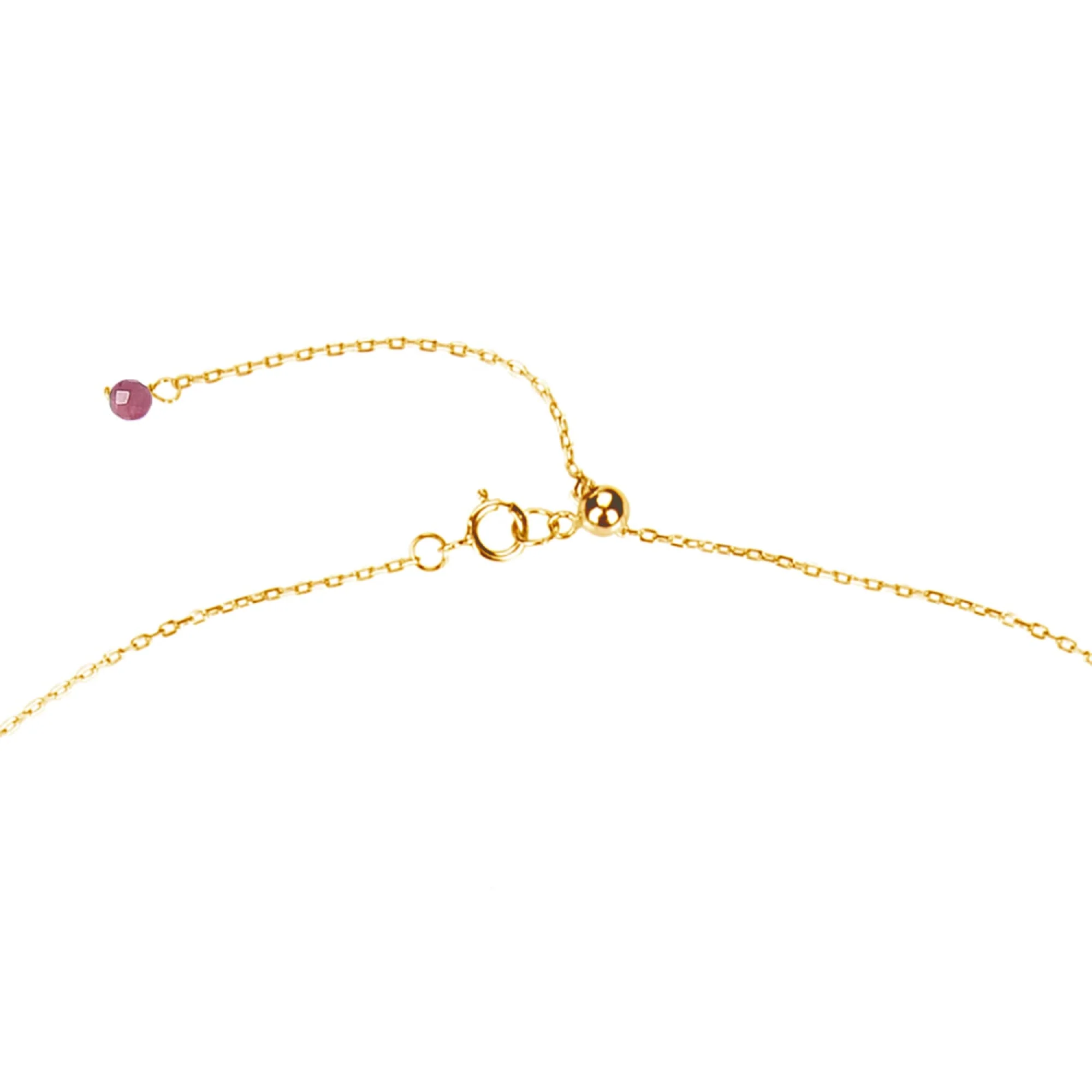 Beaded 18K Plated Sterling Silver Freshwater Pearl and Natural Pink Tourmaline Necklace - Image 2