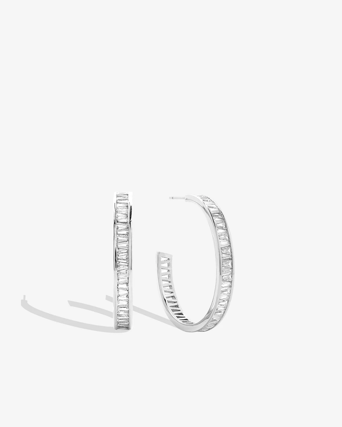 Beautifully Broken Baguette Maxi Hoop Earrings - Image 10