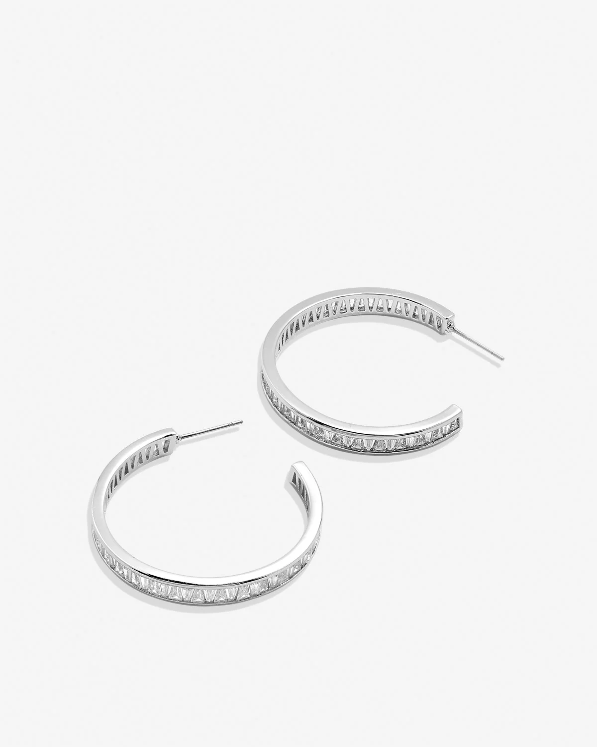 Beautifully Broken Baguette Maxi Hoop Earrings - Image 11