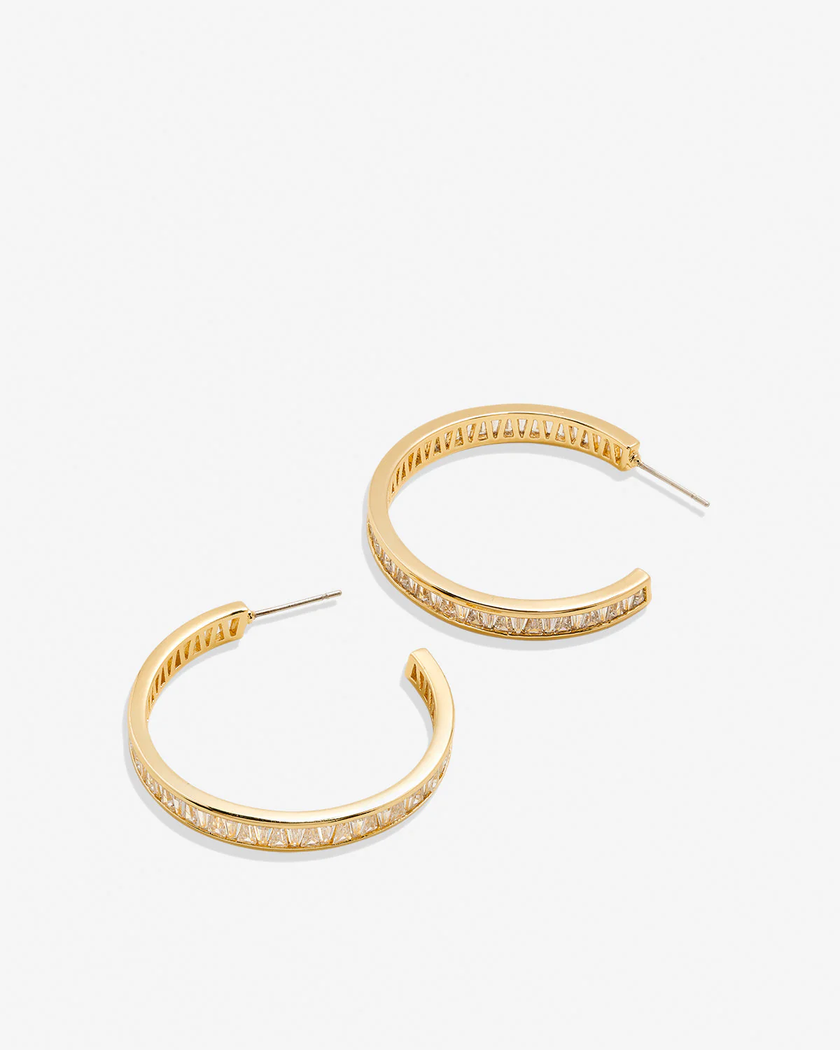 Beautifully Broken Baguette Maxi Hoop Earrings - Image 9
