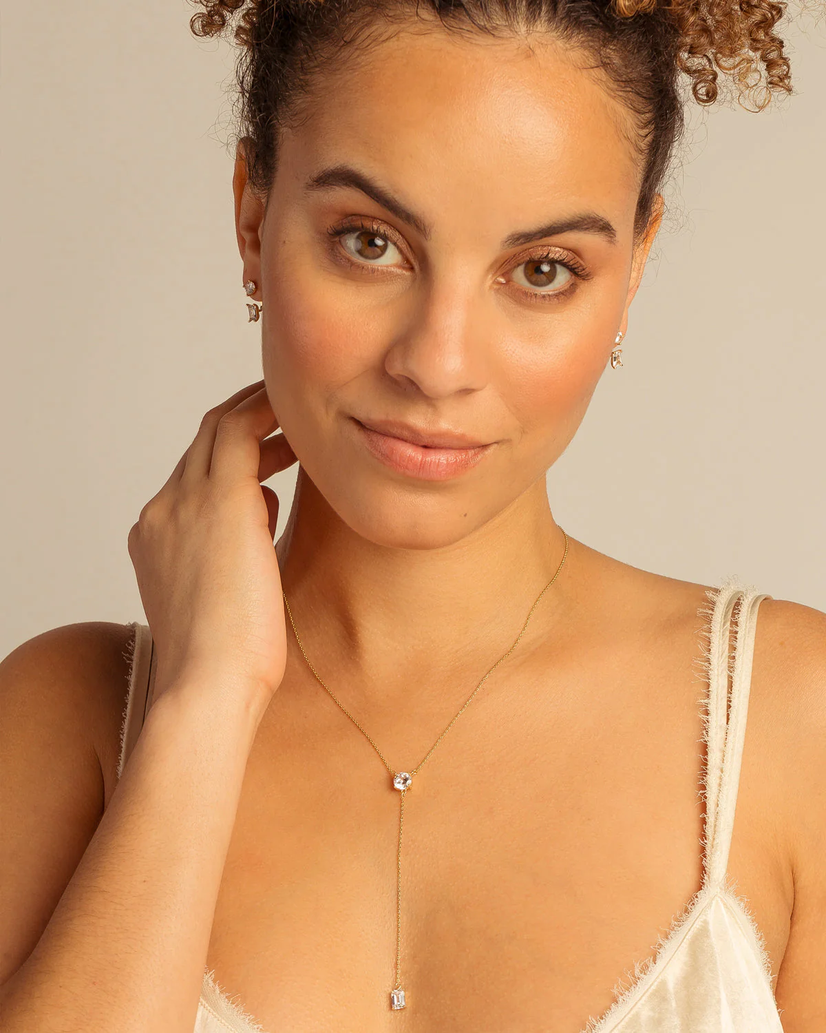 Beautifully Broken Emerald Cut Lariat Necklace - Image 4