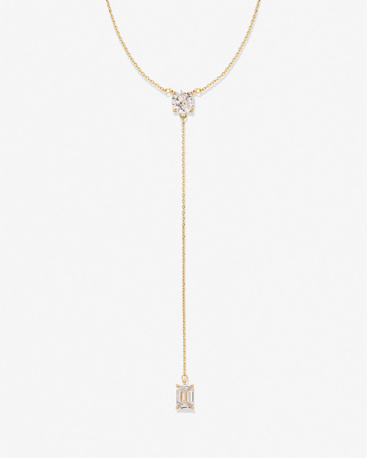 Beautifully Broken Emerald Cut Lariat Necklace - Image 6