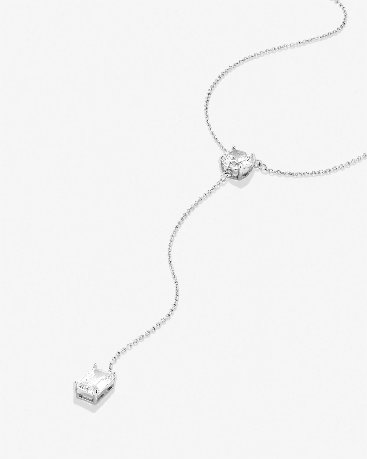 Beautifully Broken Emerald Cut Lariat Necklace - Image 7