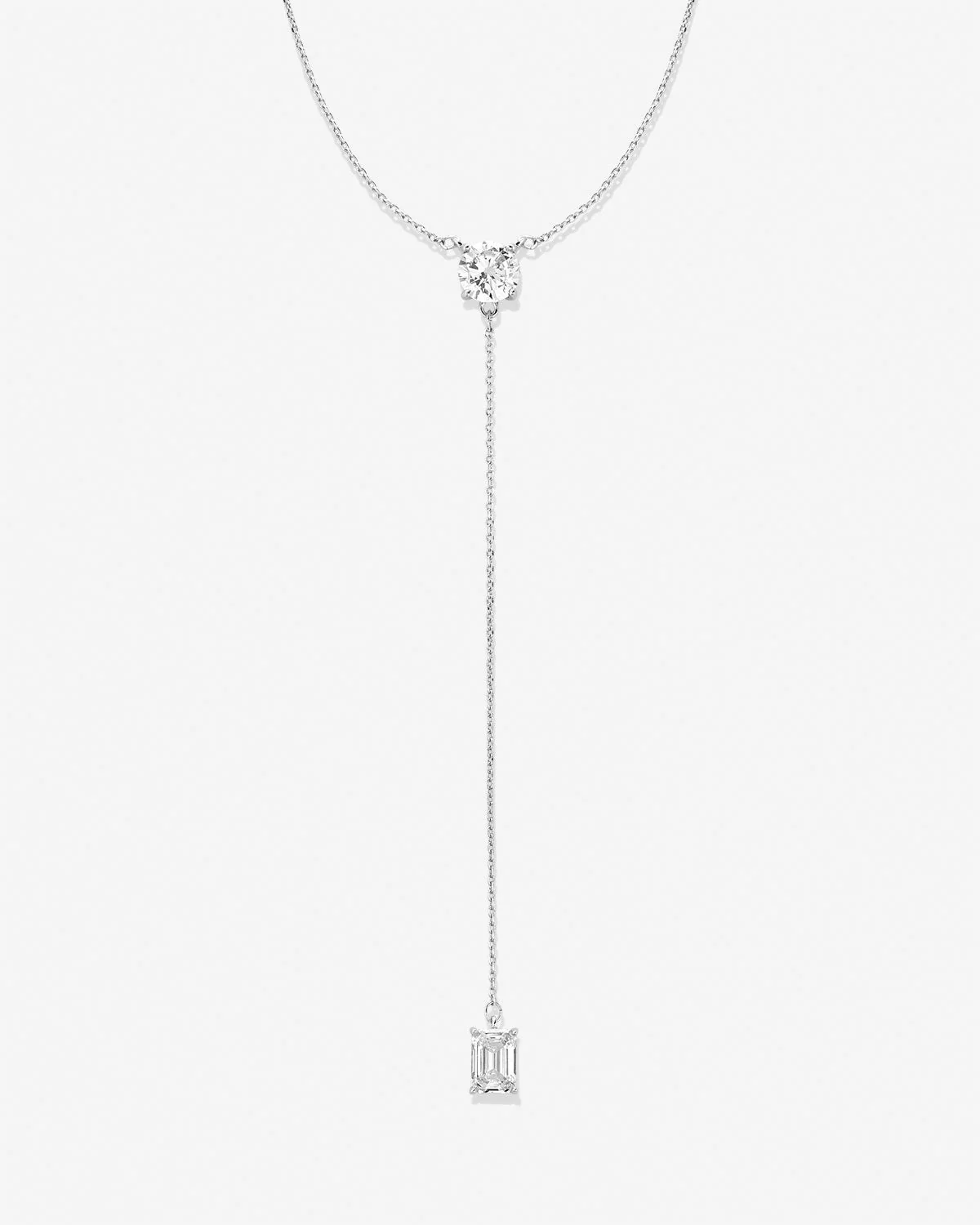 Beautifully Broken Emerald Cut Lariat Necklace - Image 8