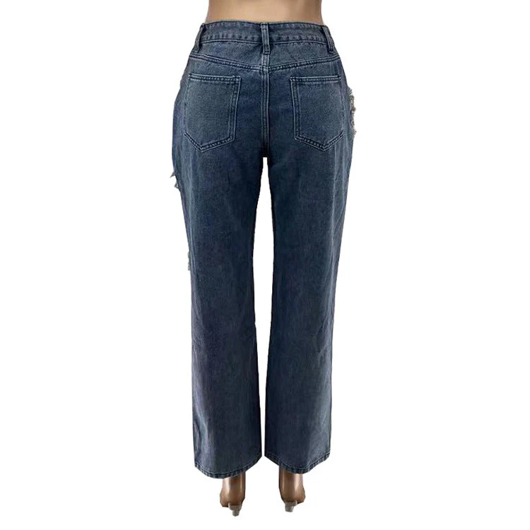 Beauty Dress Fried Salt Raw Edge Fashion Jeans Women - Image 2