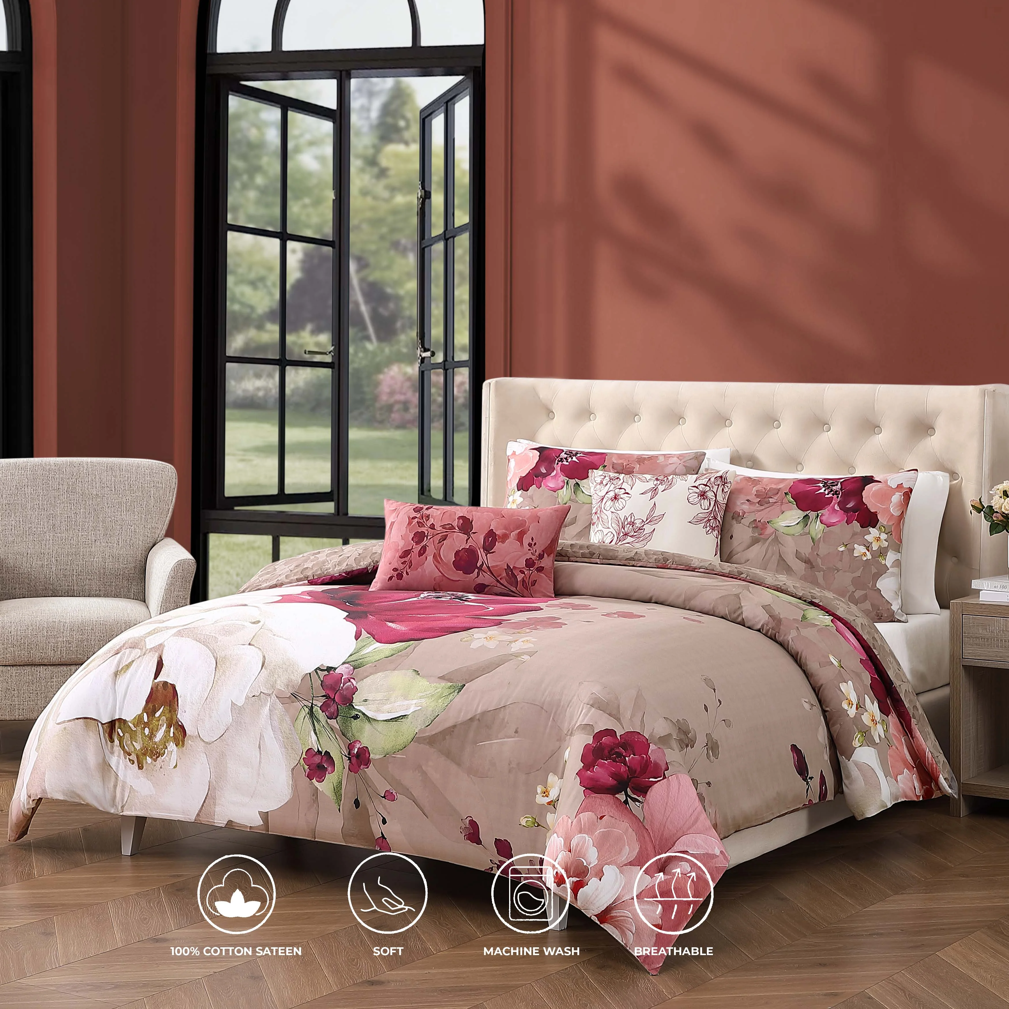Bebejan Florence 5 Piece Reversible Comforter Set - Image 6