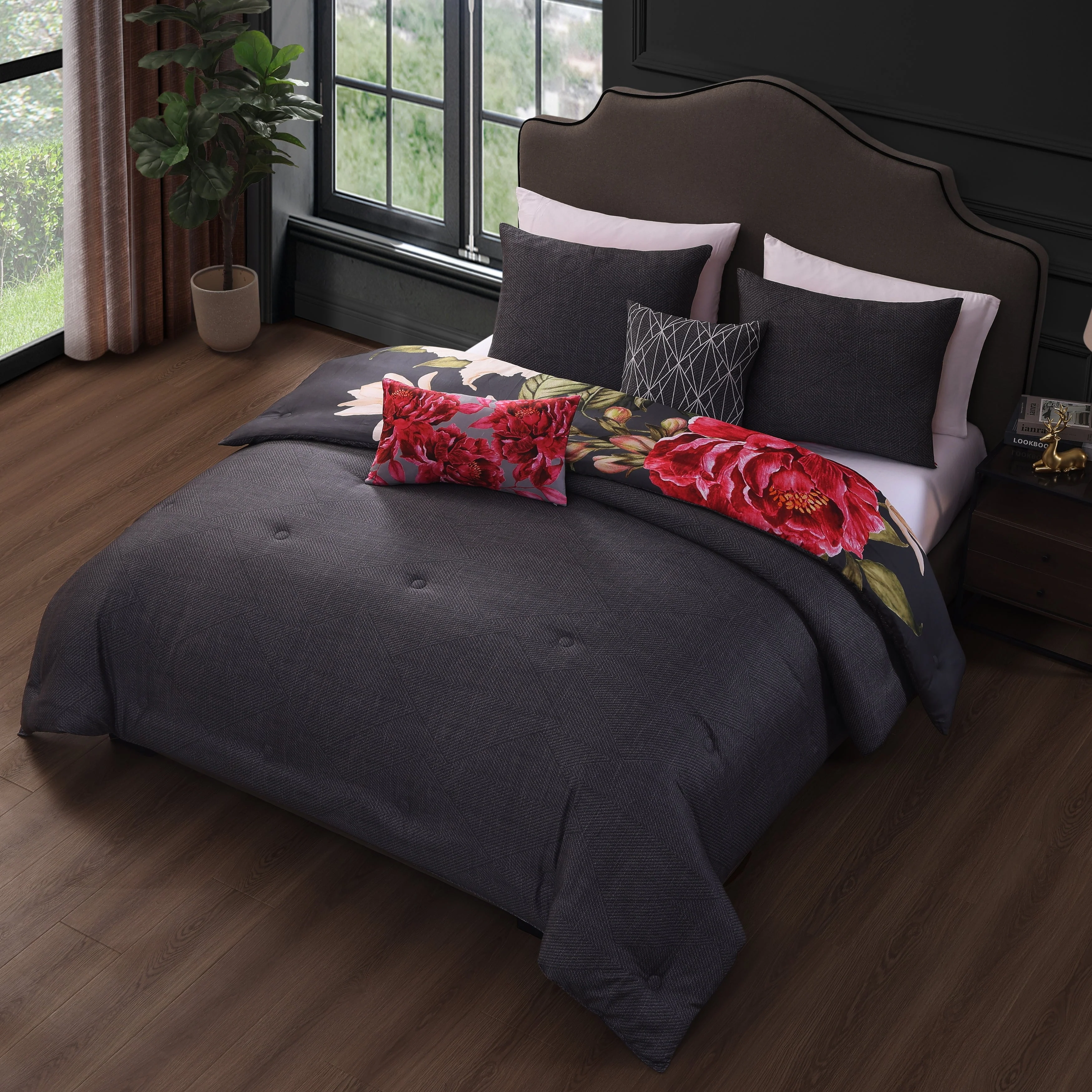 Bebejan Flower Garland 5 Piece Reversible Comforter Set - Image 10