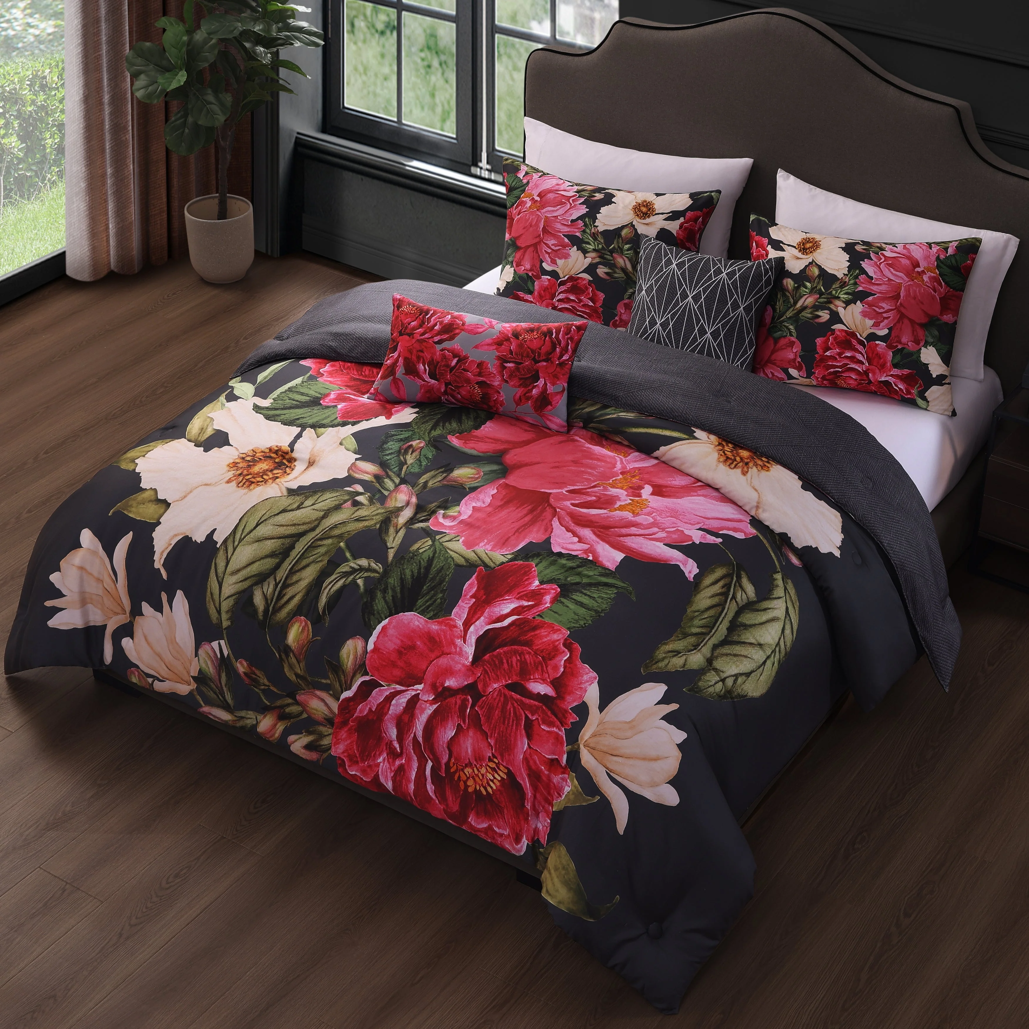 Bebejan Flower Garland 5 Piece Reversible Comforter Set - Image 6