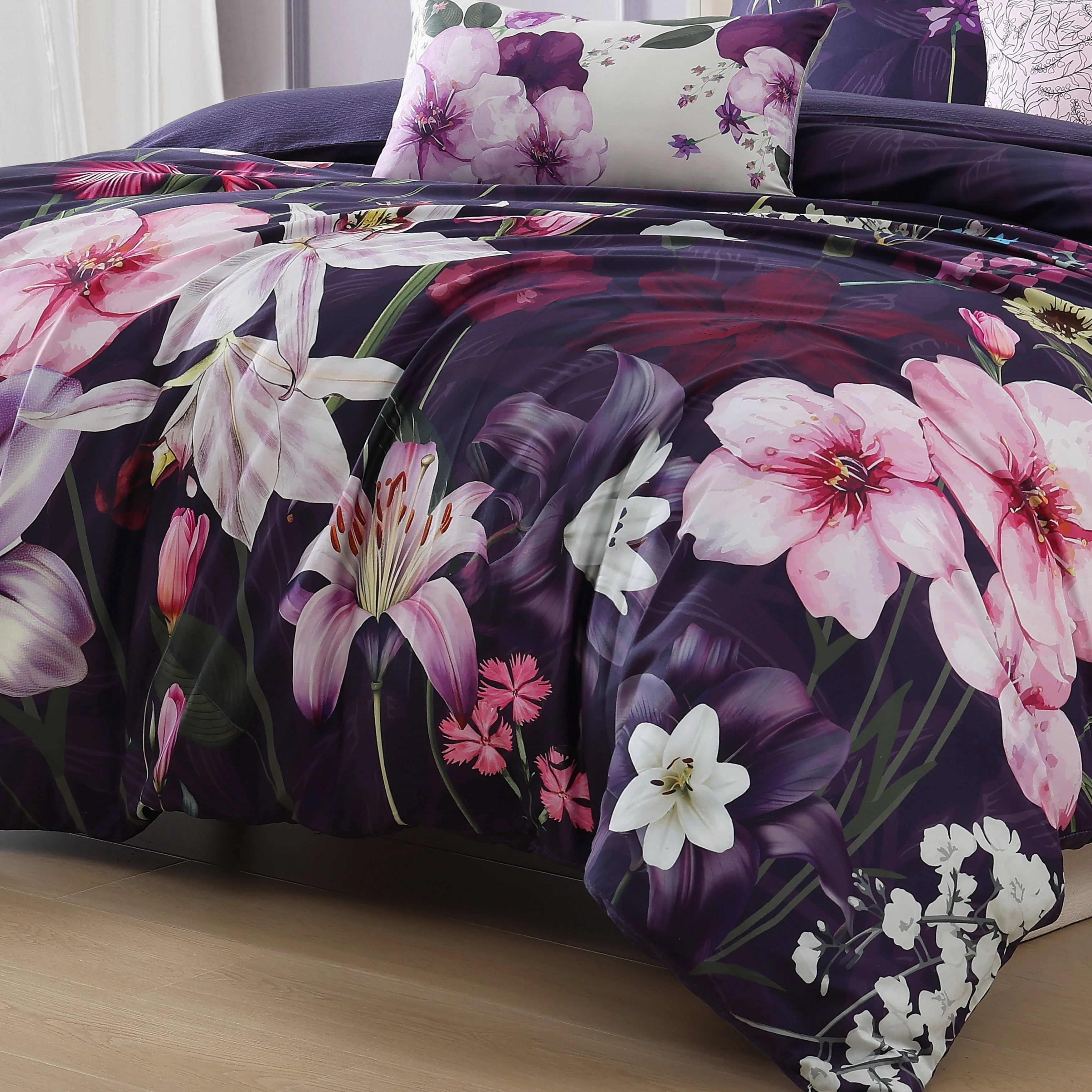 Bebejan 5 Piece Reversible Comforter Morning Glory Set - Image 5