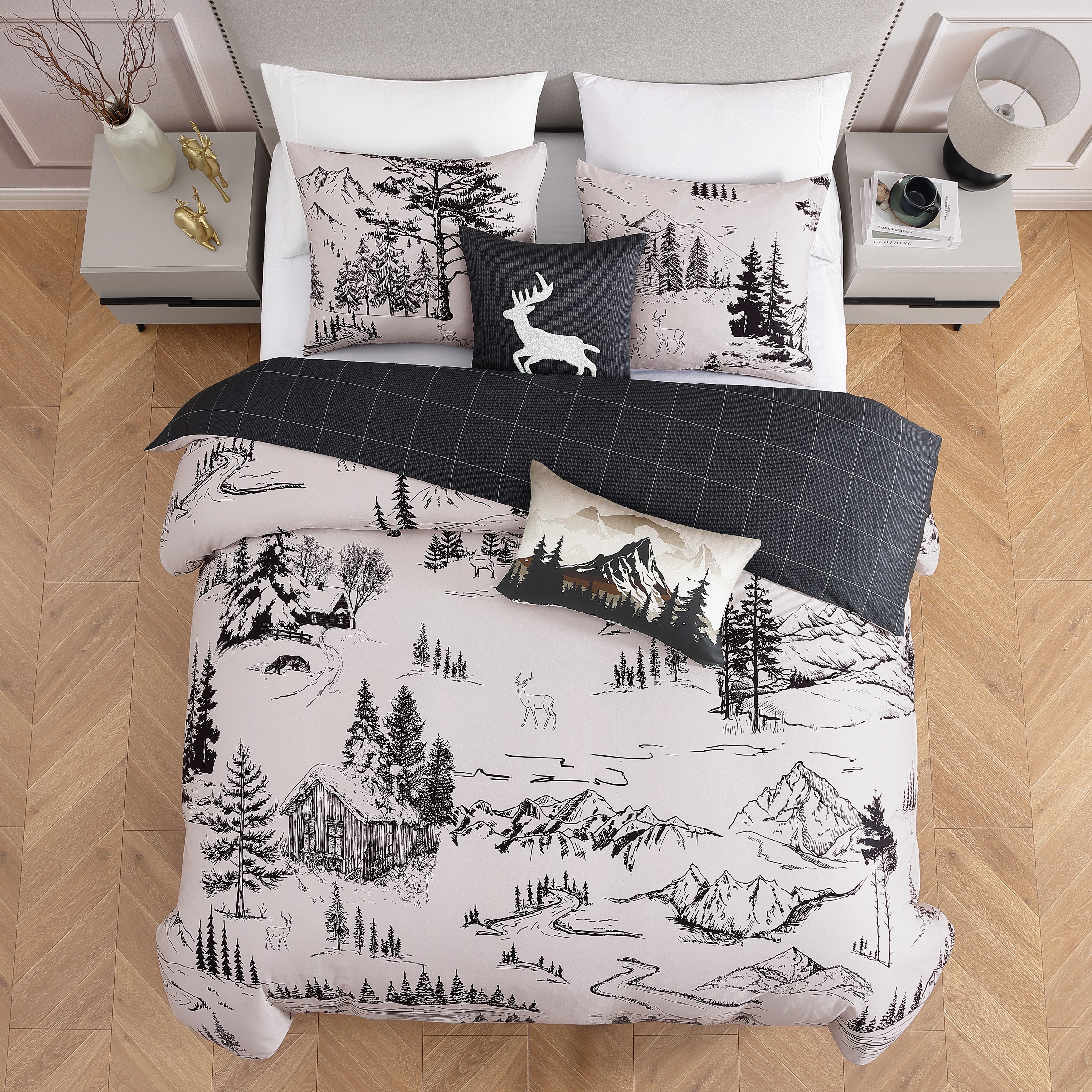 Bebejan Rocky Mountains 5 Piece Reversible Comforter Set - Image 2