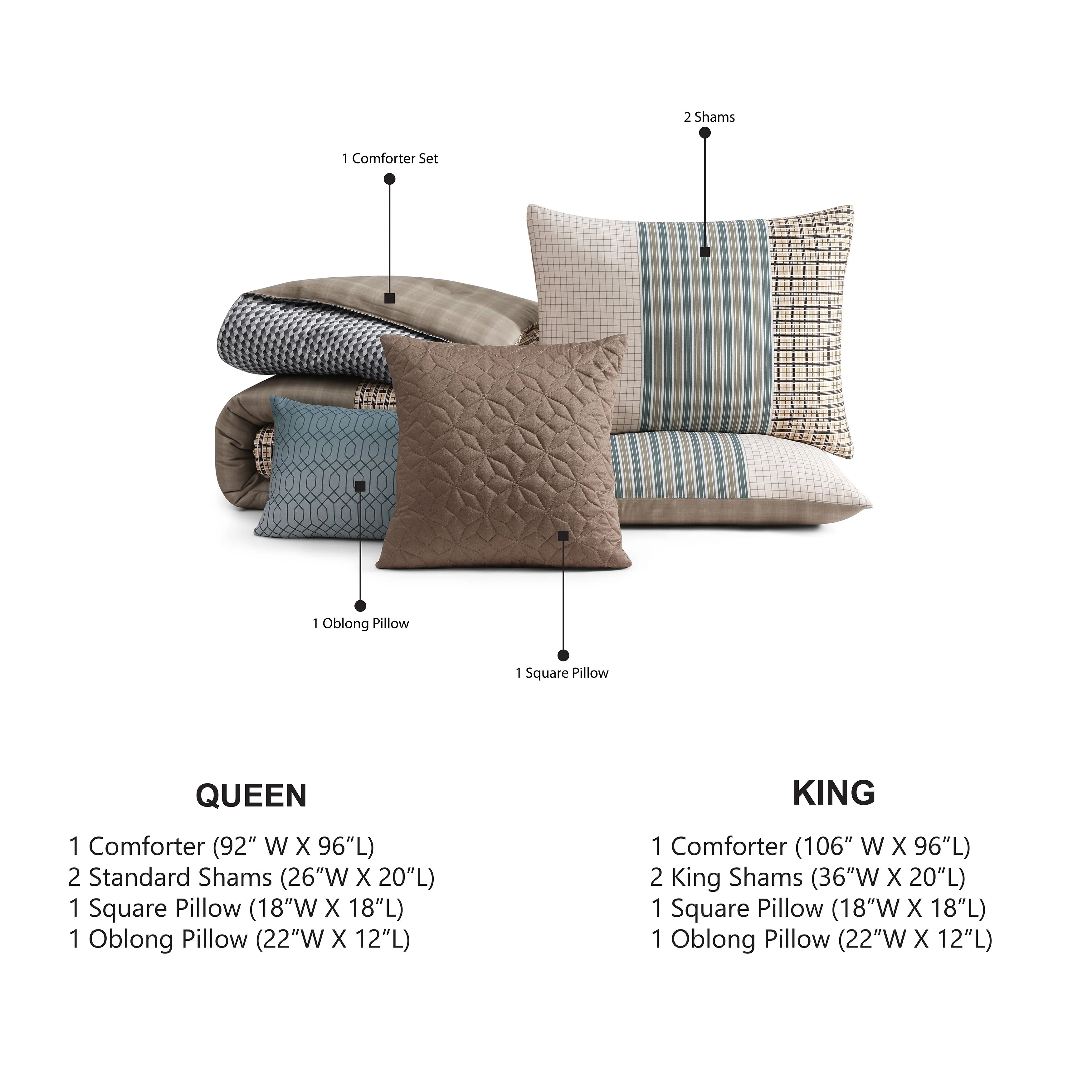 Bebejan Tranquil Patch 5 Piece Reversible Comforter Set - Image 10