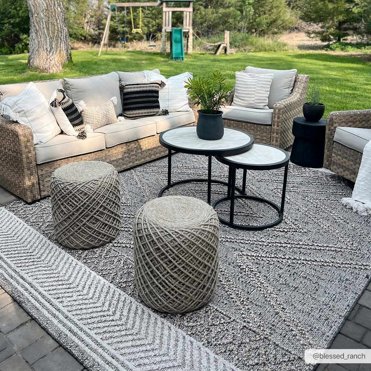 Beige Charcoal Areli Area Rug - Image 5