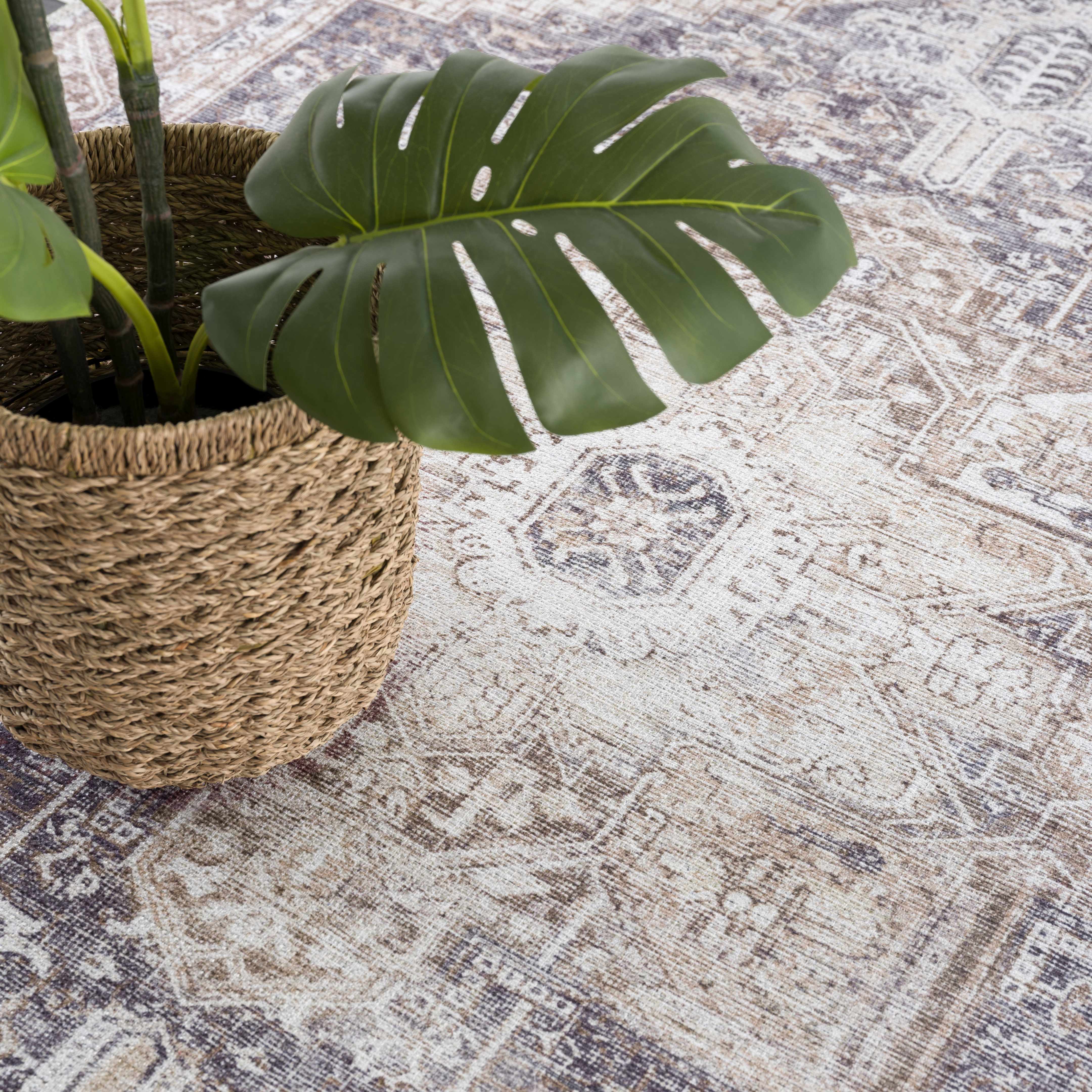 Beige Rosman Washable Area Rug - Clearance - Image 13