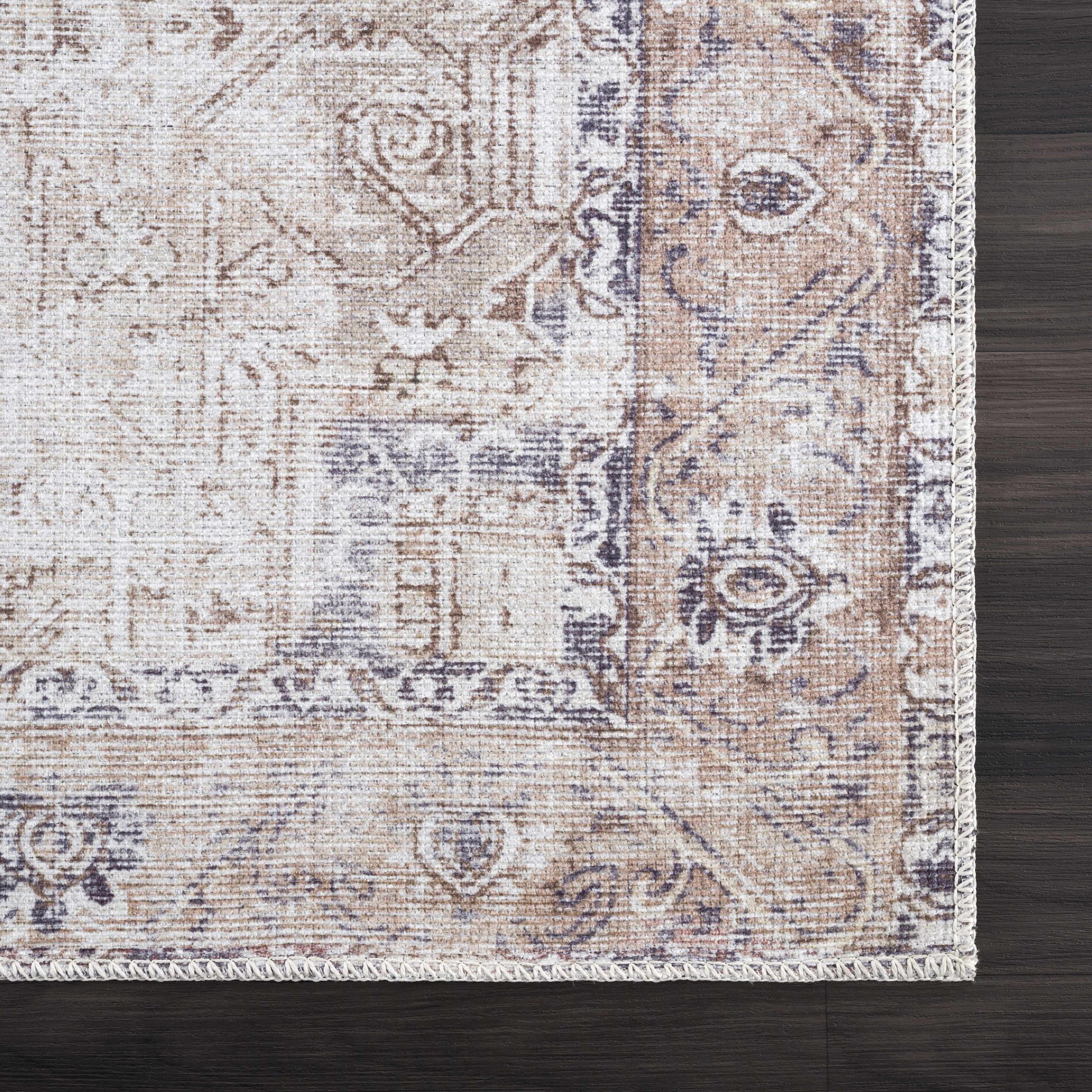Beige Rosman Washable Area Rug - Clearance - Image 8
