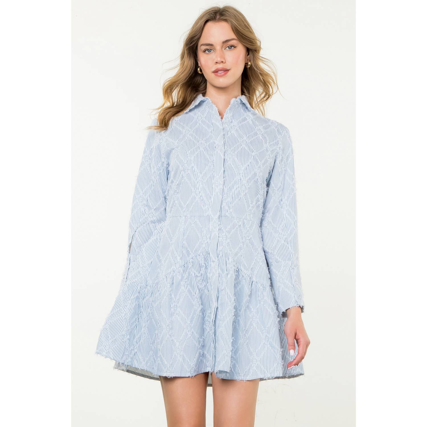 Berkley - Striped Fringe Detail Dress - Image 8