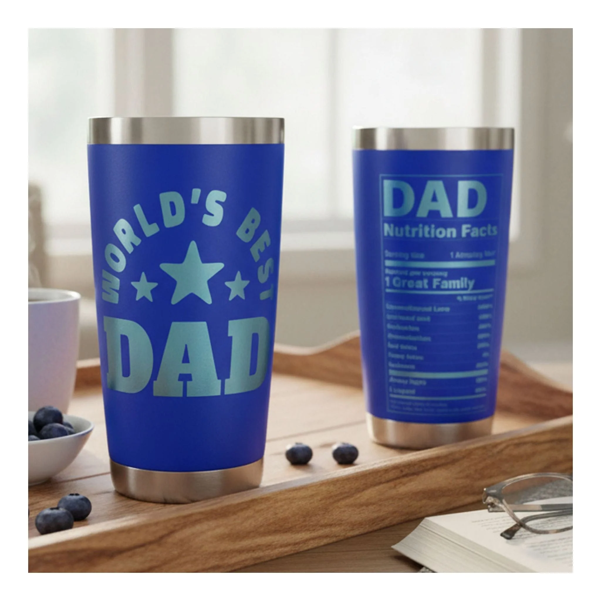 Best Dad Ever Laser Engraved Tumbler - Father's Day & Birthday Gift - Image 15