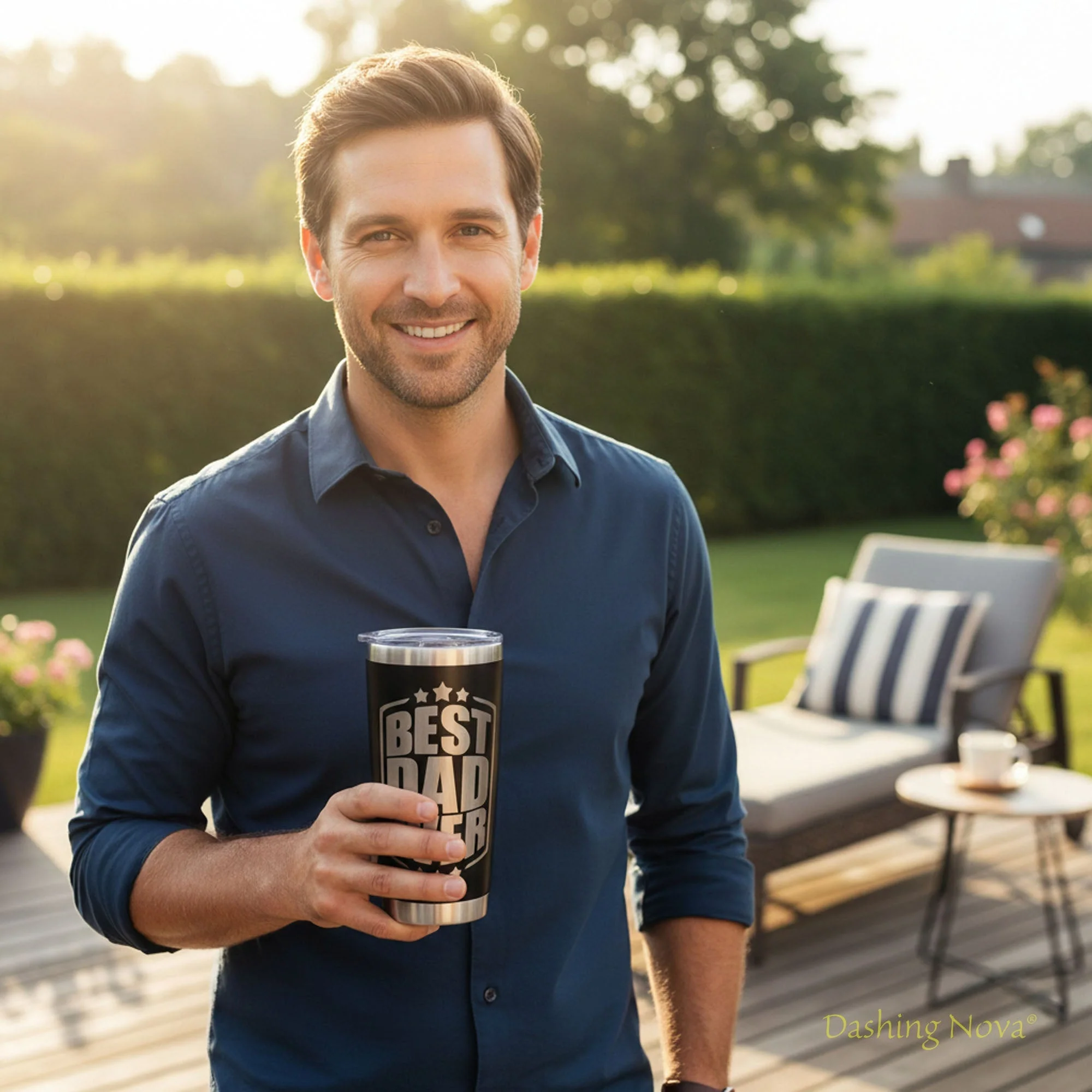 Best Dad Ever Laser Engraved Tumbler - Father's Day & Birthday Gift - Image 16