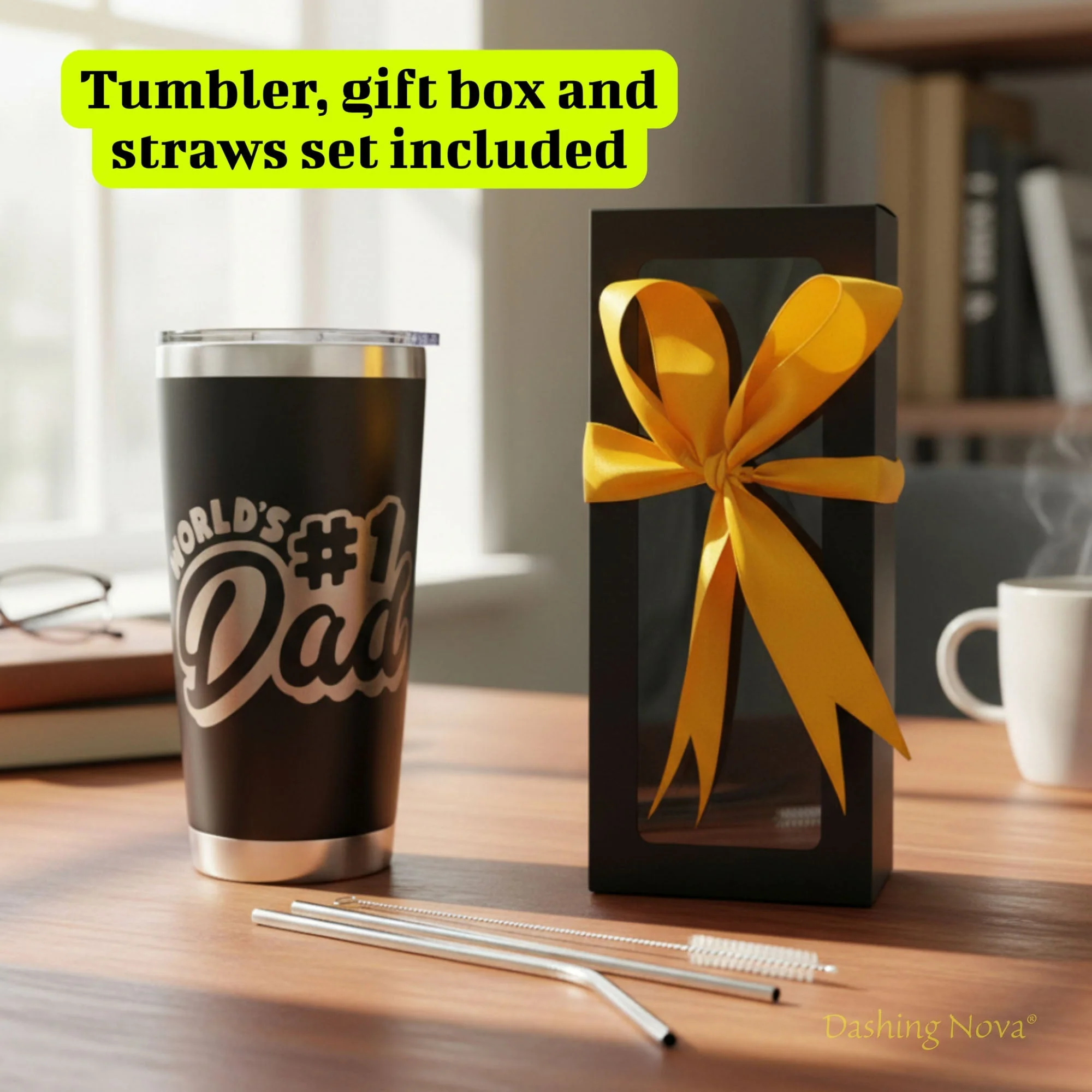 Best Dad Ever Laser Engraved Tumbler - Father's Day & Birthday Gift - Image 4
