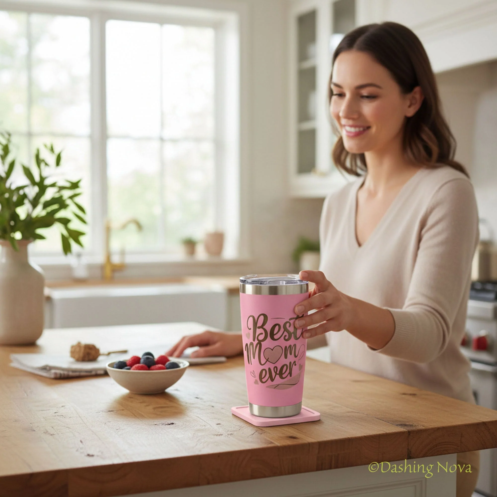 Best Mom Ever 20oz Tumbler Gift Set for Mother's Day & Birthday - Image 5