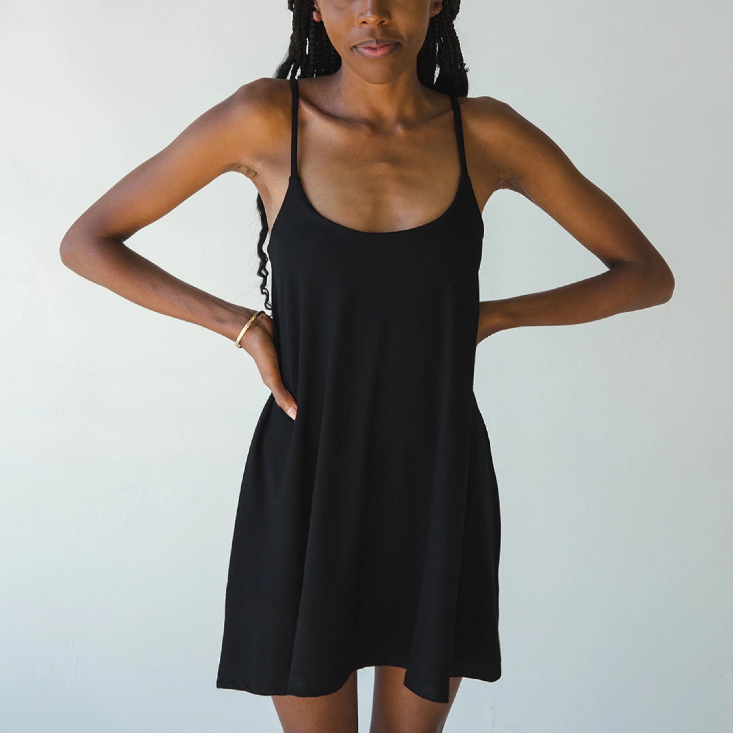 Betty Dress - Swinging Slip Dress w/ Shelf Bra - Image 25