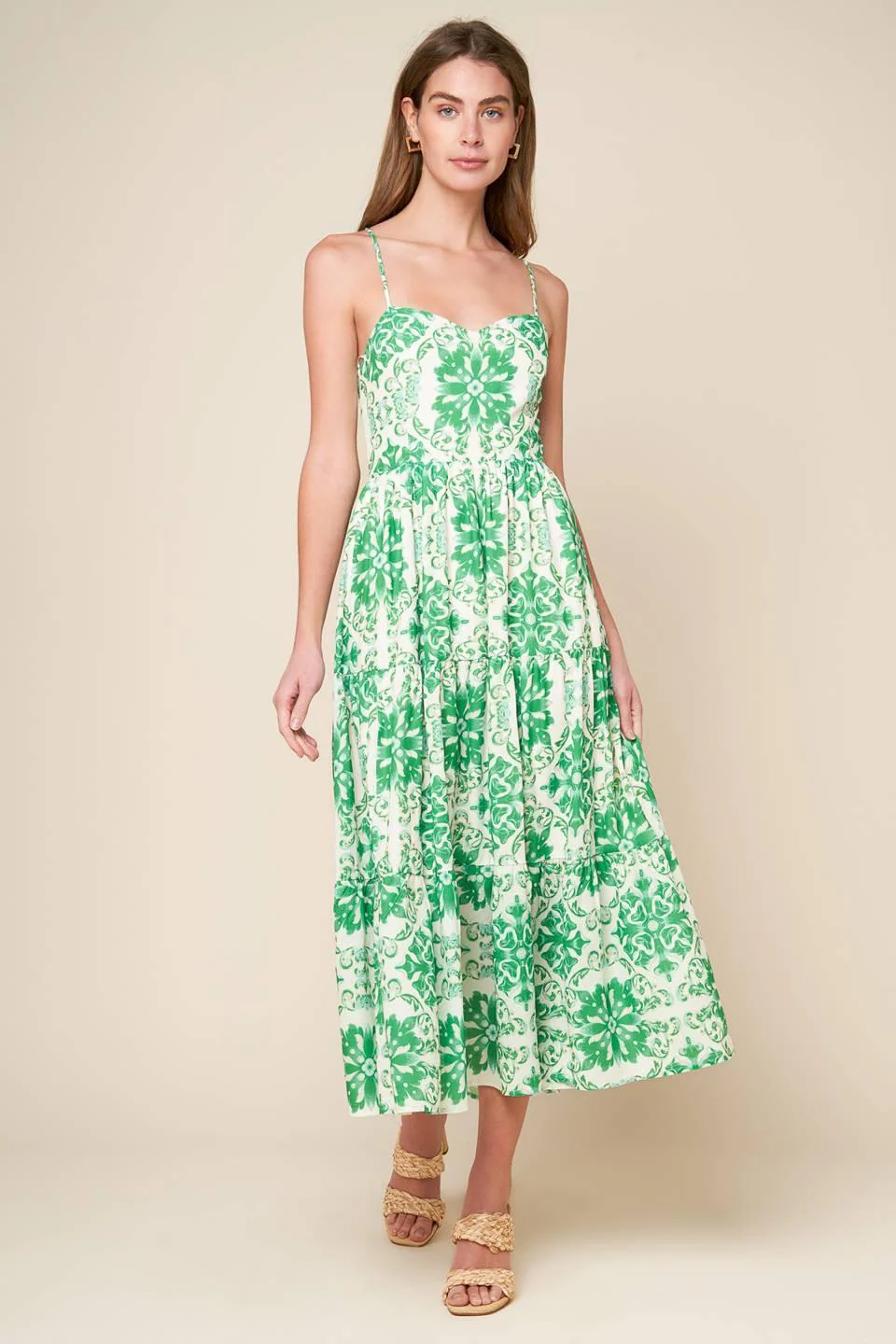 Beyond Elegant Woven Midi Dress - Image 3