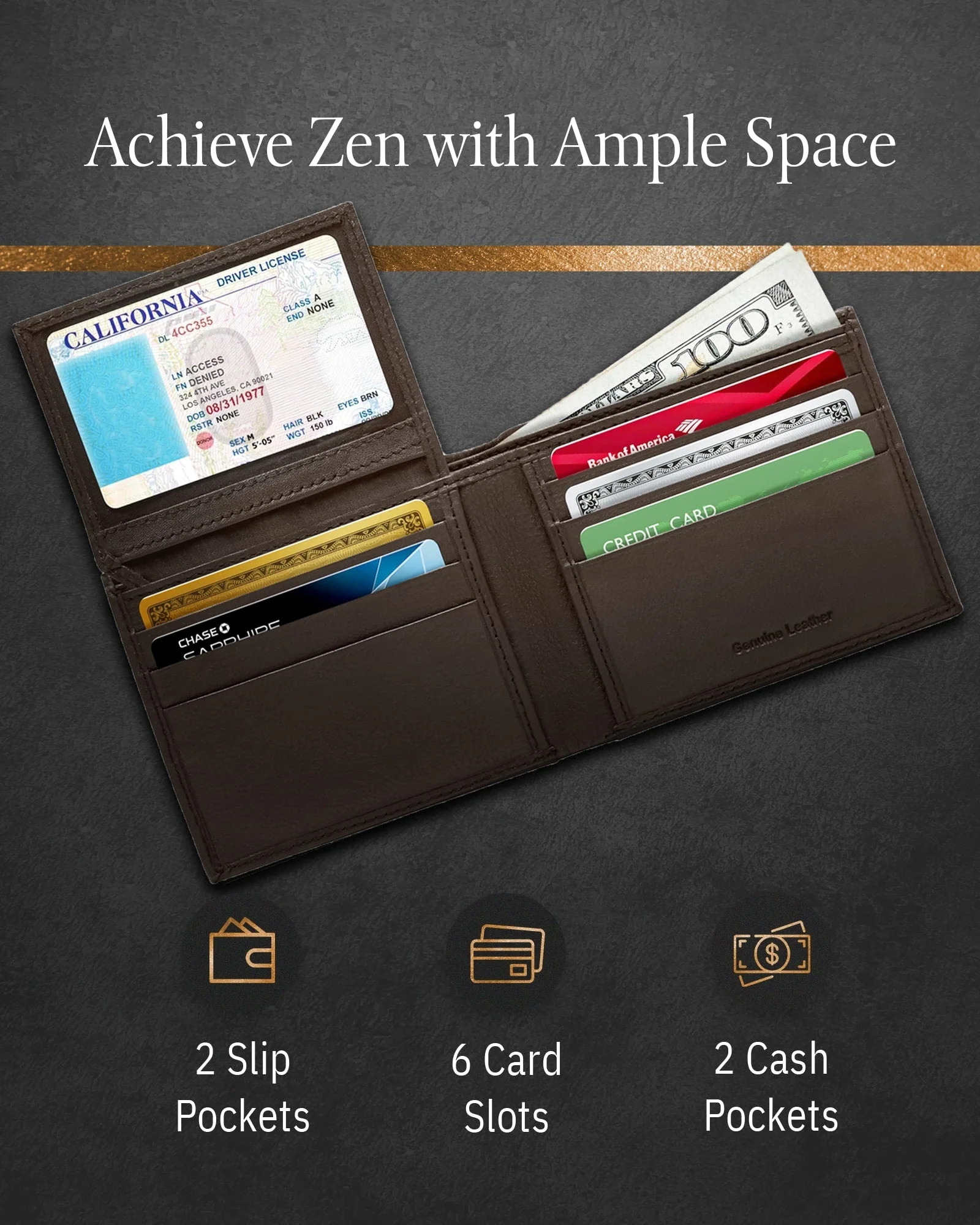 Bifold Wallet With Flip-Up ID Window - Image 29