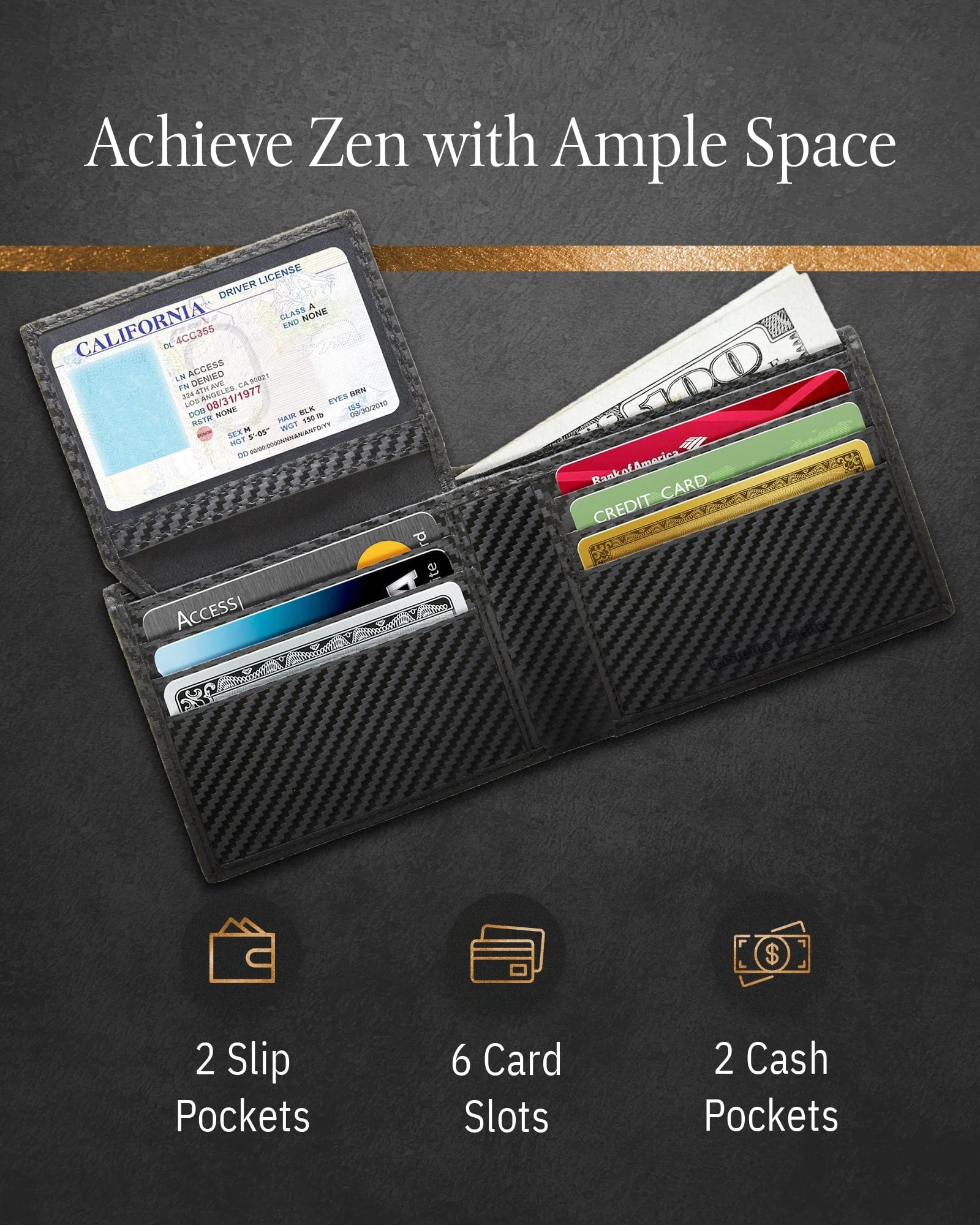 Bifold Wallet With Flip-Up ID Window - Image 5