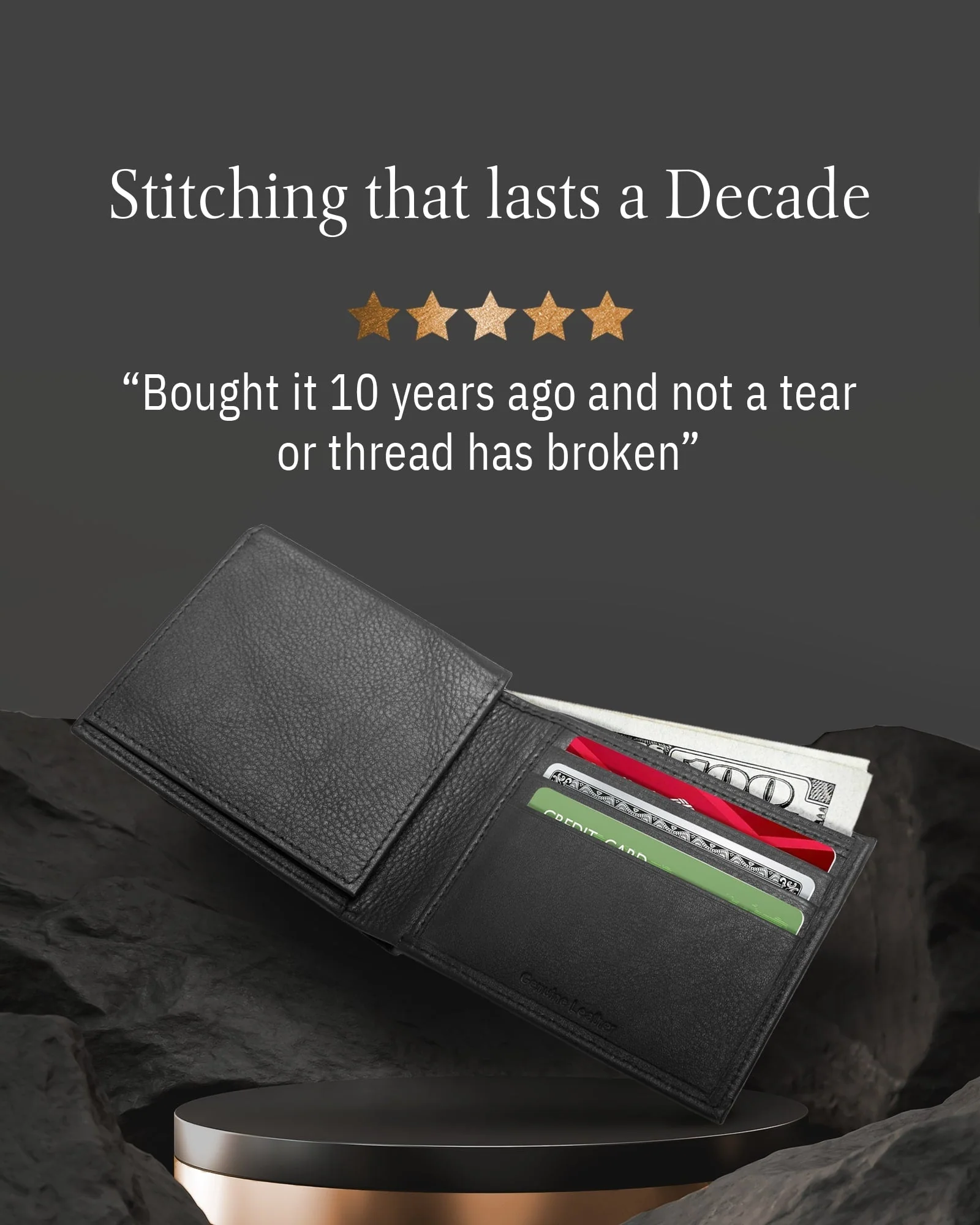Bifold Wallet With Flip-Up ID Window - Image 9