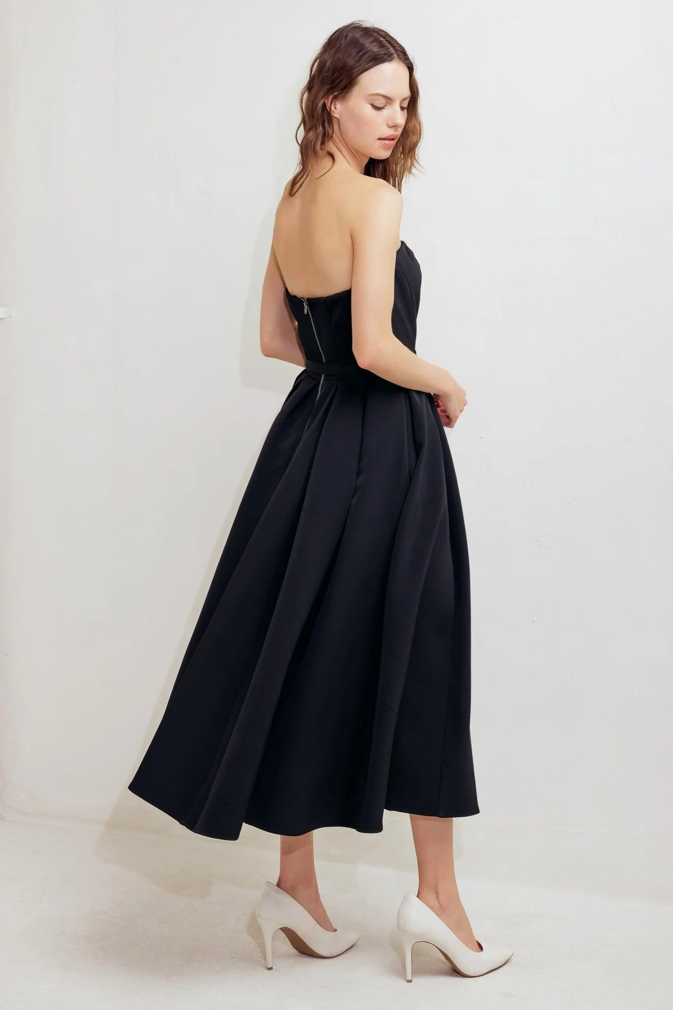 Black Tie Muse Woven Midi Dress - Image 7