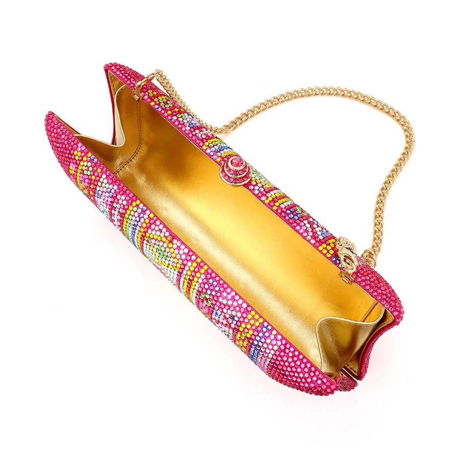 Bling Aztec Print Evening Clutch Bag - Image 5