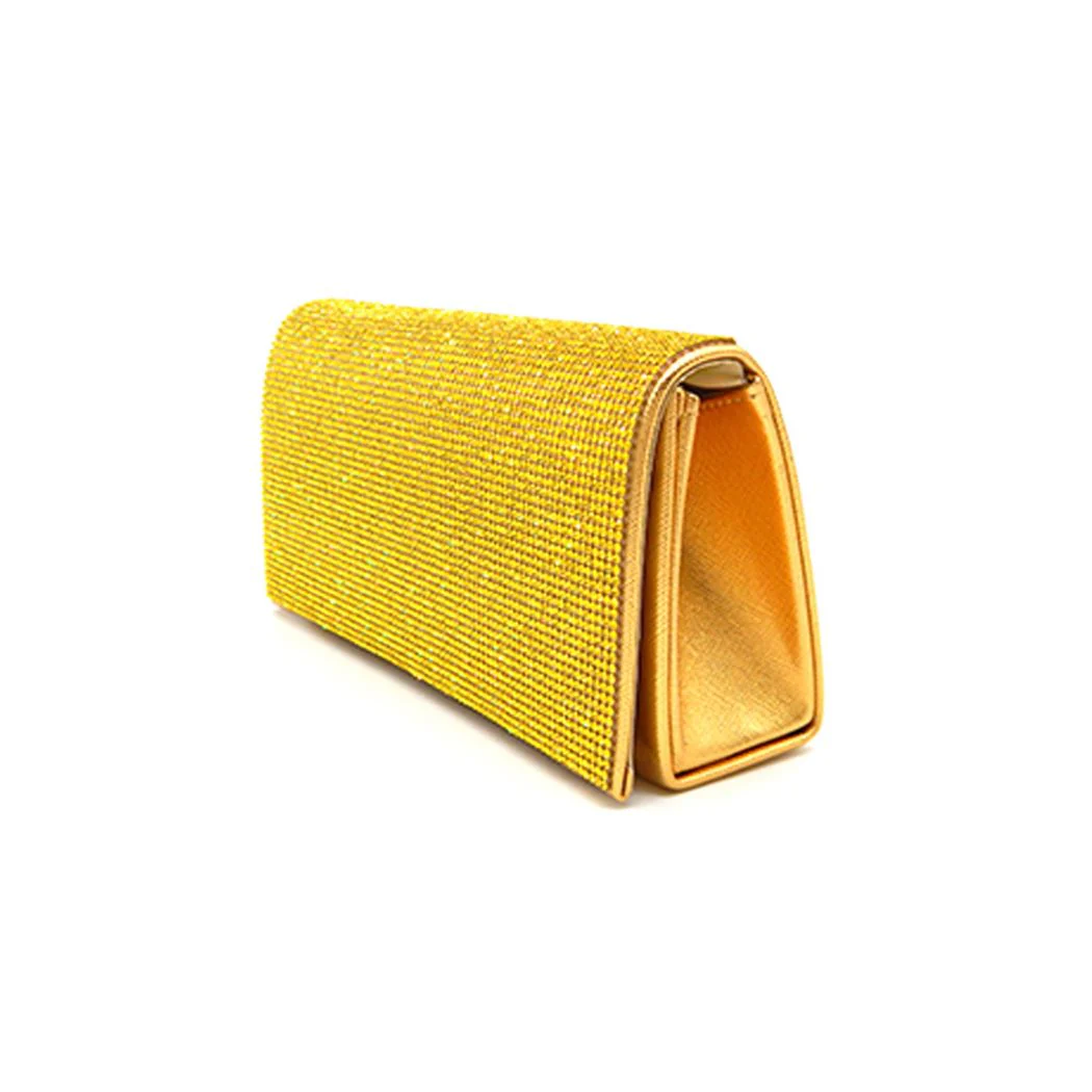 Bling Solid Evening Clutch Crossbody Bag - Image 6