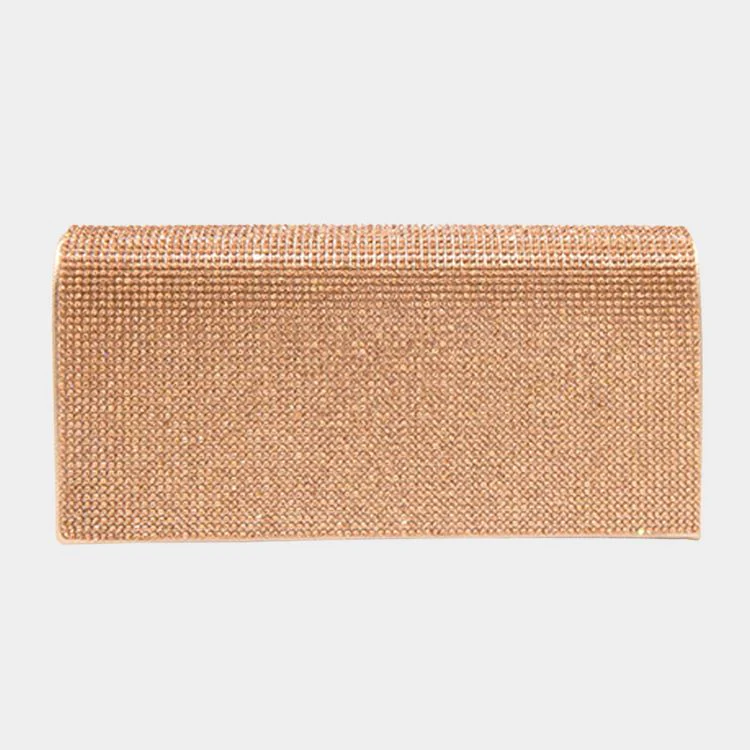 Bling Solid Evening Clutch Crossbody Bag - Image 7