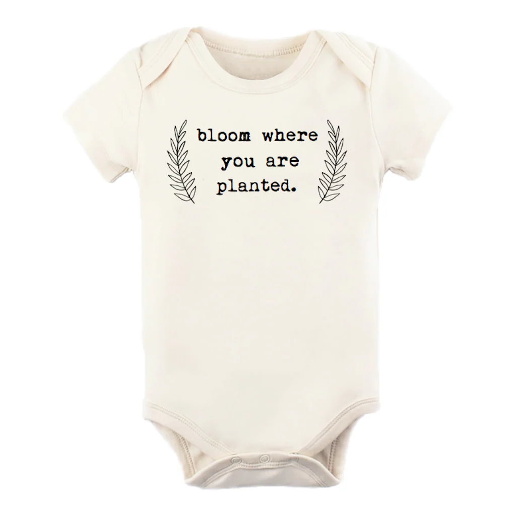 Tenth & Pine Bloom Where You Are Planted Organic Cotton Baby Bodysuit