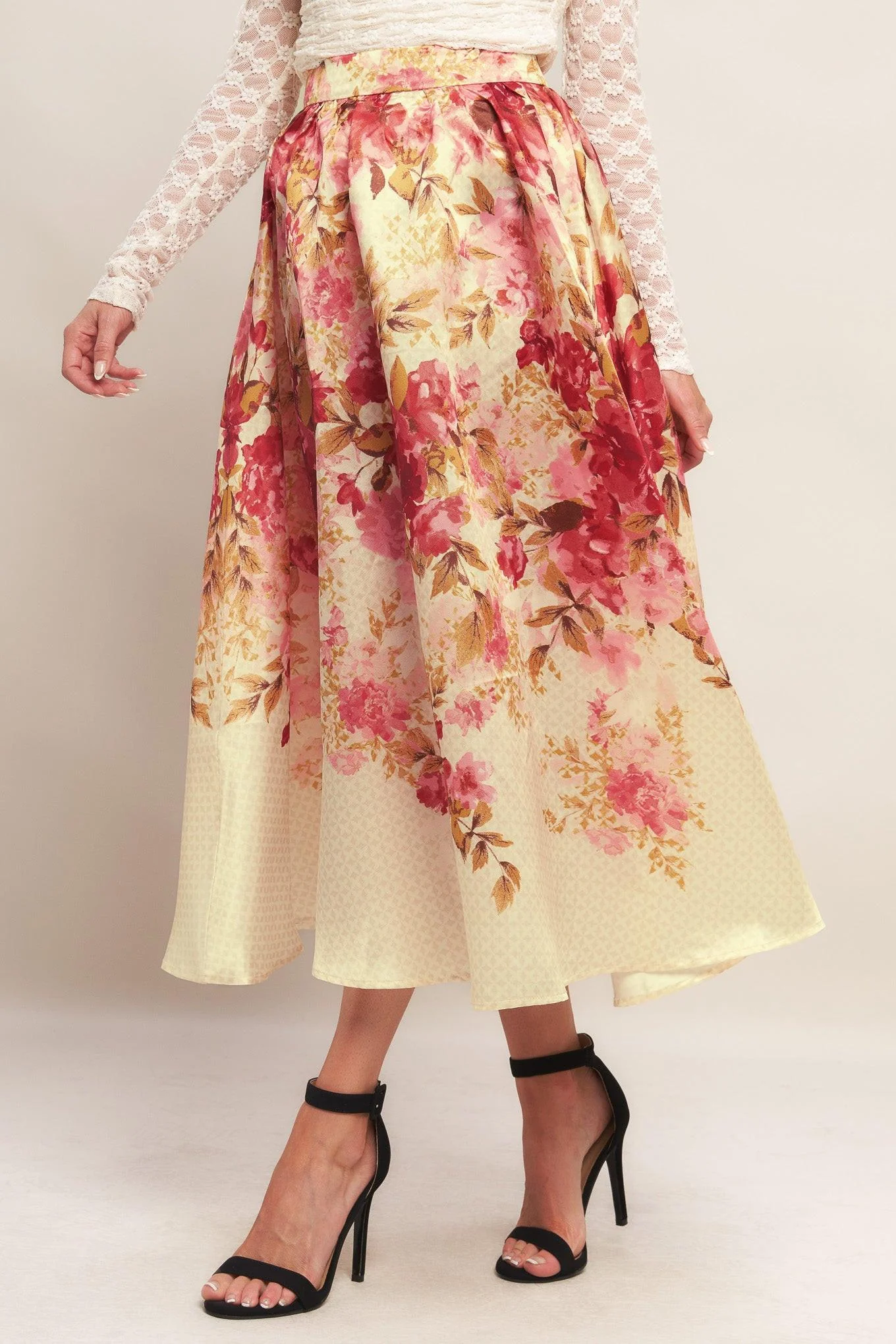 Blossom Dream Ballerina Woven Full Midi Skirt - Image 4