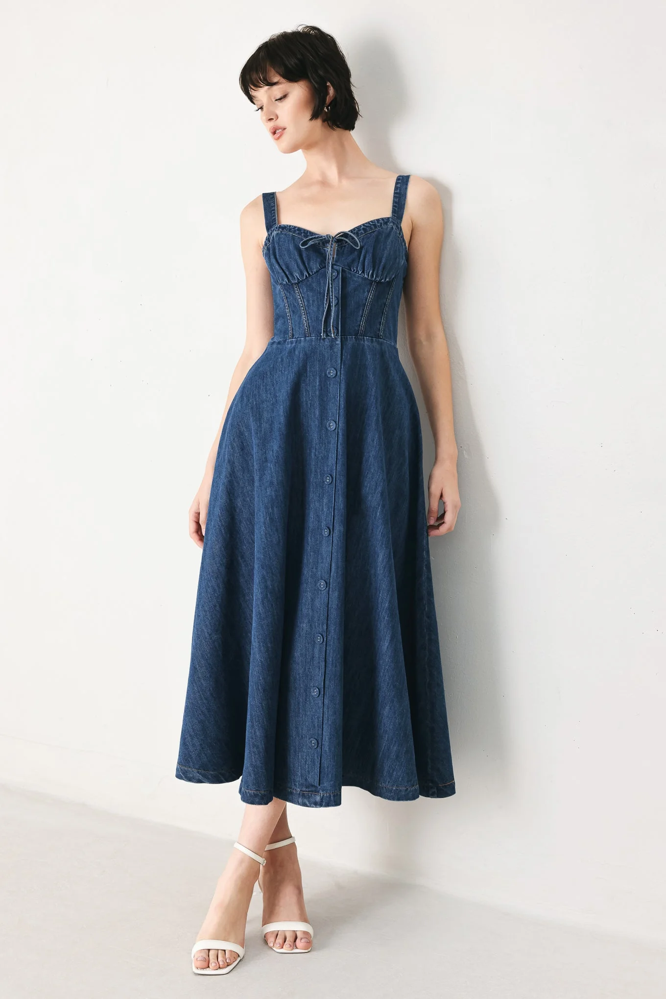 Blue Crush Denim Midi Dress - Image 5